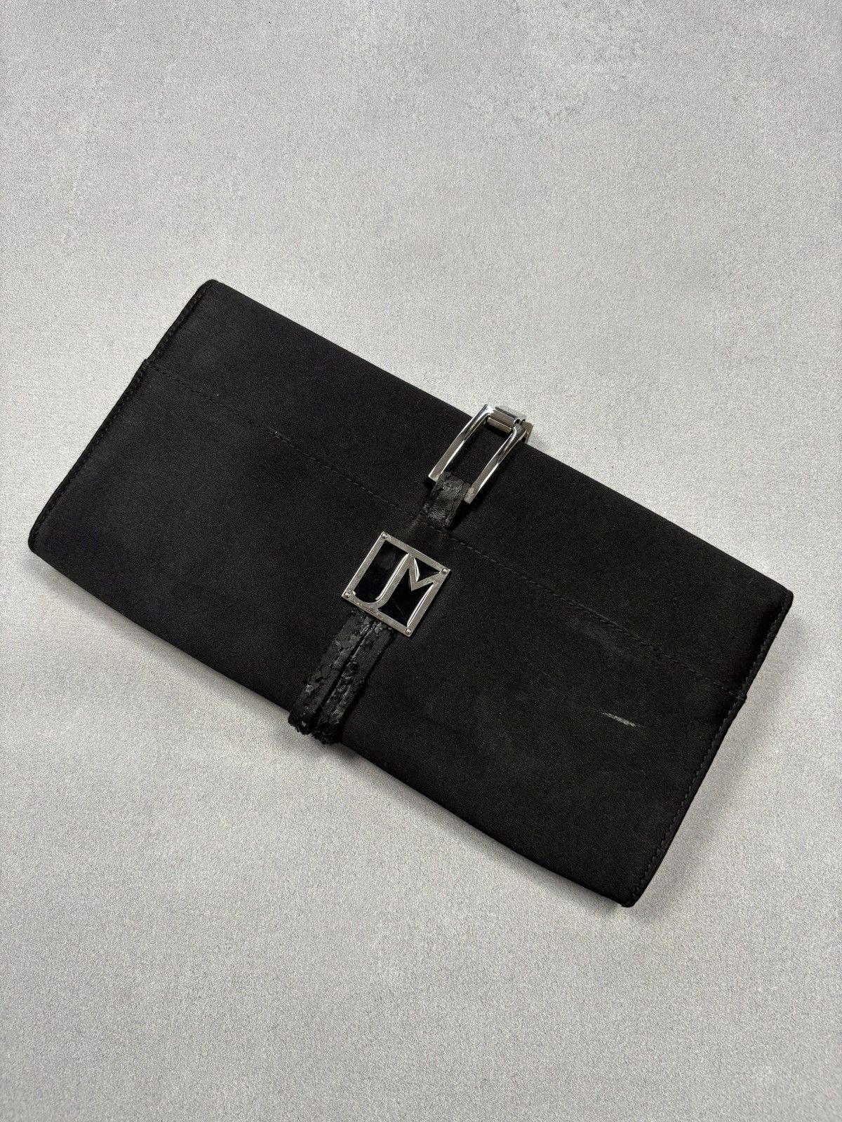 Designer Jill Milan Black Envelope Clutch Bag Made in Italy Size ONE SIZE - 2 Thumbnail