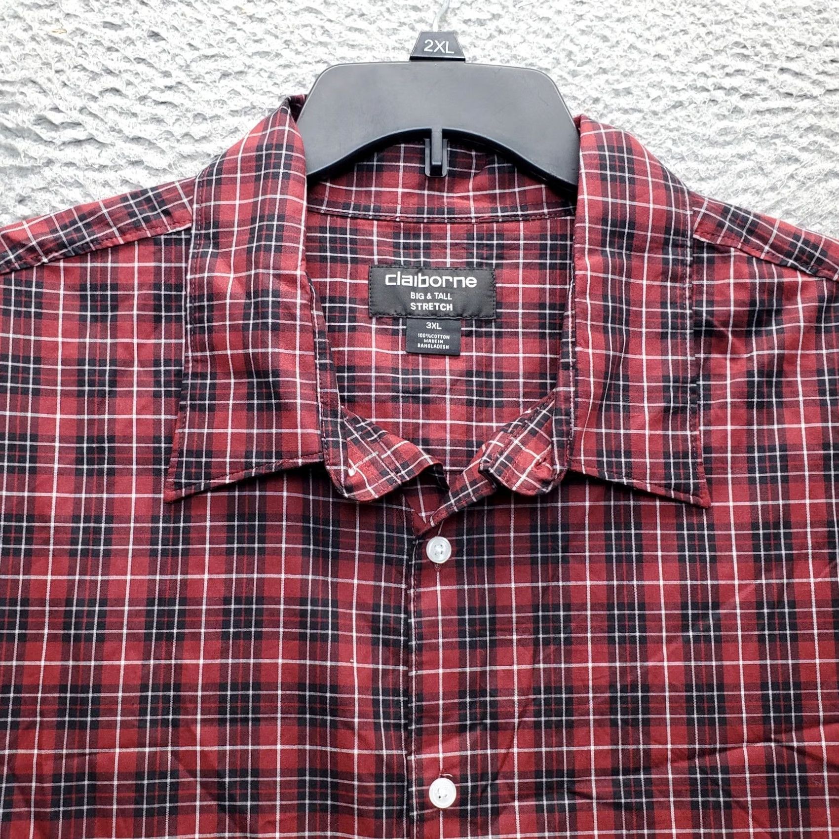 Liz Claiborne Claiborne Mens Shirt 3XL Multicolor Plaid Stretch Long Sleeve Button-Up Collared Shirt Mens Size US XXL / EU 58 / 5 - 6 Thumbnail