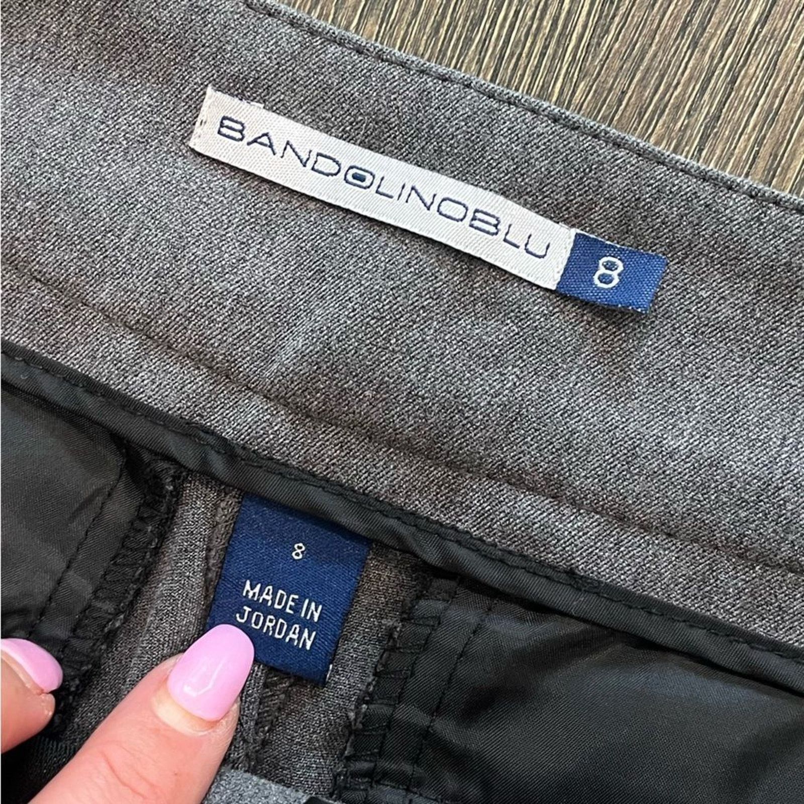 Vintage Bandolino Blu Medium Heathered Gray Straight Legs Size 8 Size 30" / US 8 / IT 44 - 4 Thumbnail