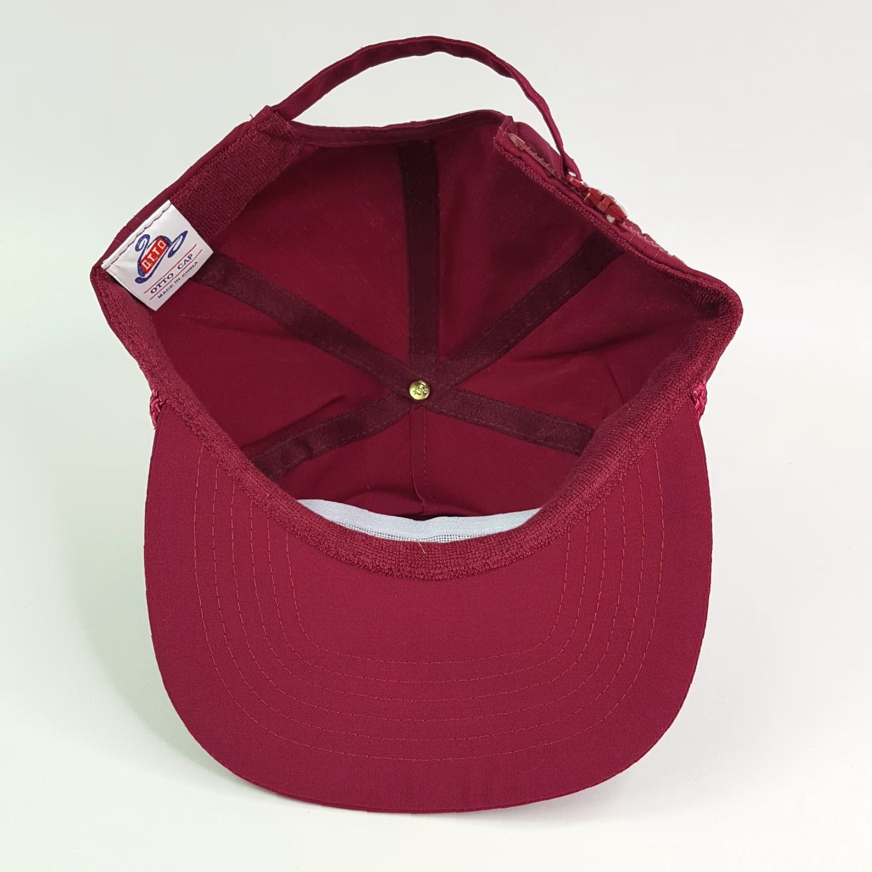 Vintage VINTAGE Otto Trucker Hat Red Adjustable Strap 90s 80s Retro Cap Canvas Nylon Polyester Unisex Mens Hat Size ONE SIZE - 7 Thumbnail