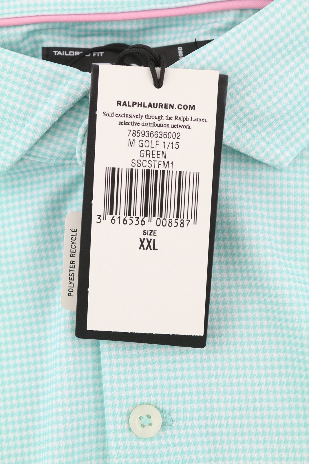 RLX Ralph Lauren GOLF 2XL Blue Houndstooth Polo 84577 Size US XXL / EU 58 / 5 - 11 Thumbnail