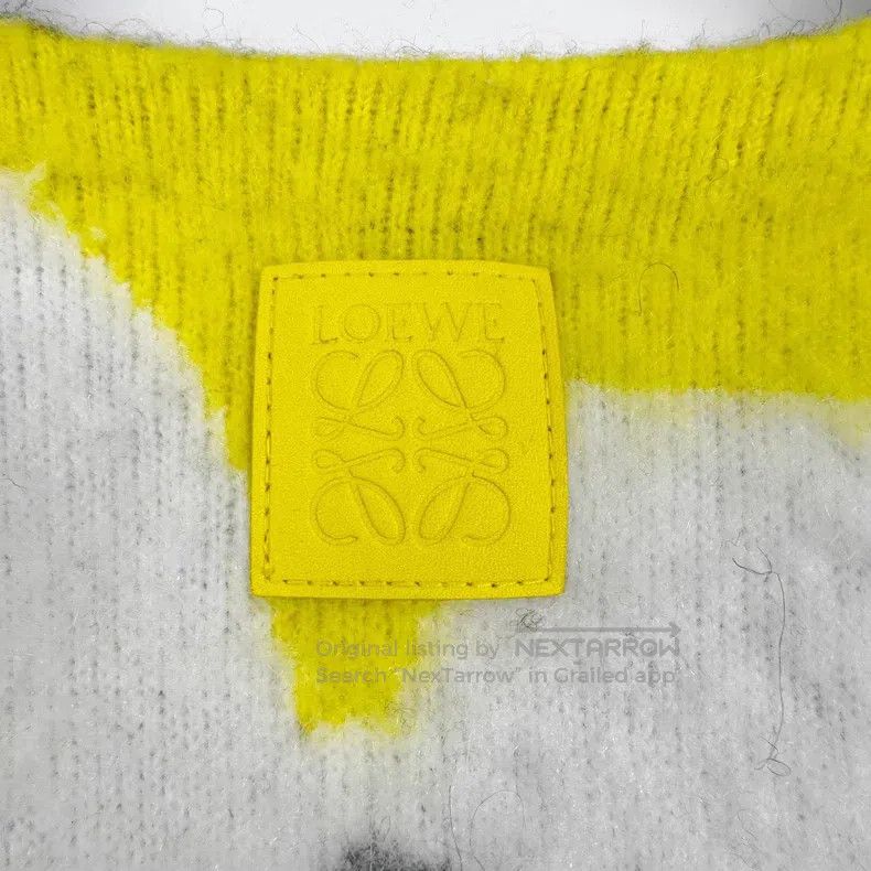 Loewe Loewe Color-blocked knitted cardigan with back leather log Size M / US 6-8 / IT 42-44 - 8 Thumbnail