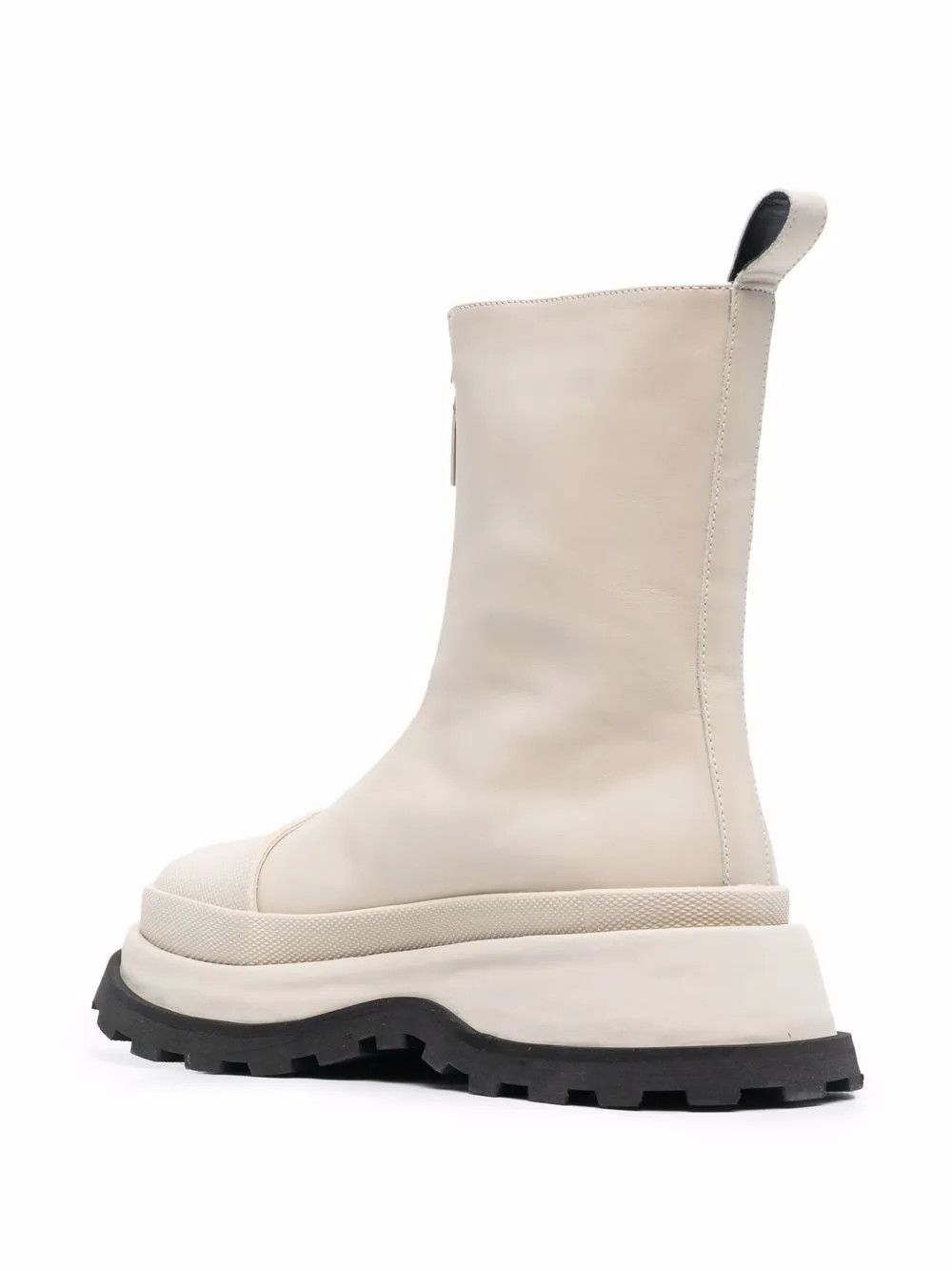 Jil Sander o1y0925 Ankle Boots With Front Zip in Ivory Size US 9 / IT 39 - 3 Thumbnail