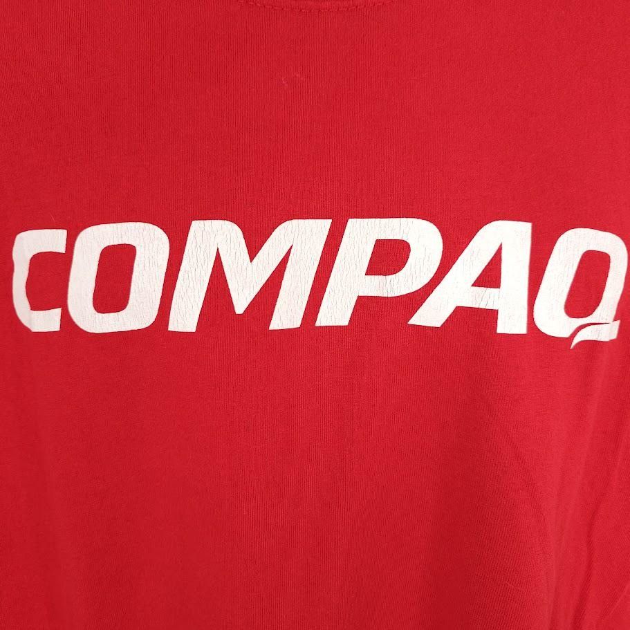 Vintage Vintage Compaq Computers T Shirt Mens Size 2XL Red Y2K Size US XXL / EU 58 / 5 - 2 Thumbnail