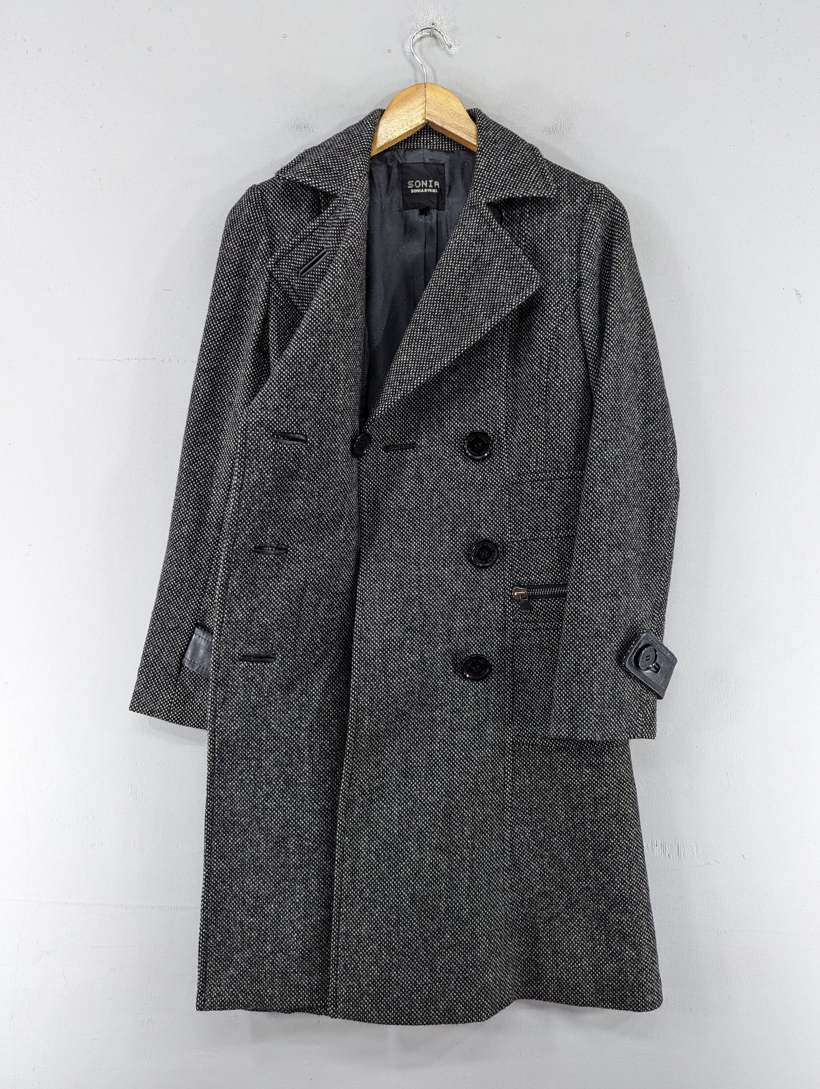 Sonia Rykiel Sonia By Sonia Rykiel Wool Coat Jacket Size XS / US 0-2 / IT 36-38 - 8 Thumbnail