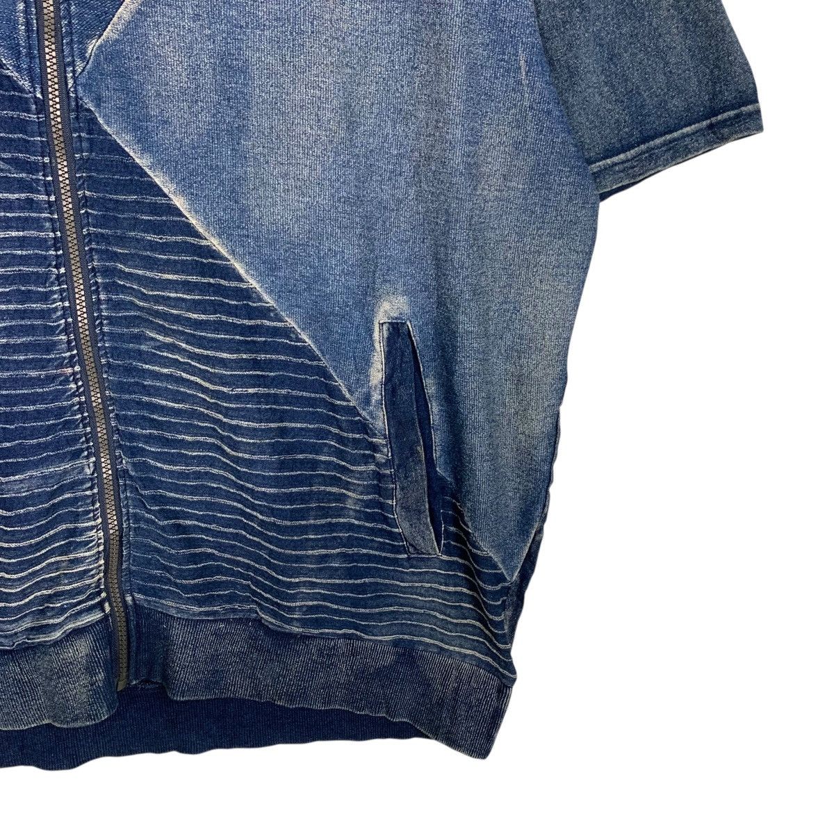 In The Attic IN THE ATTIC Jeans Short Sleeve Hoodie Jacket #2928-C132 Size US XXL / EU 58 / 5 - 5 Thumbnail