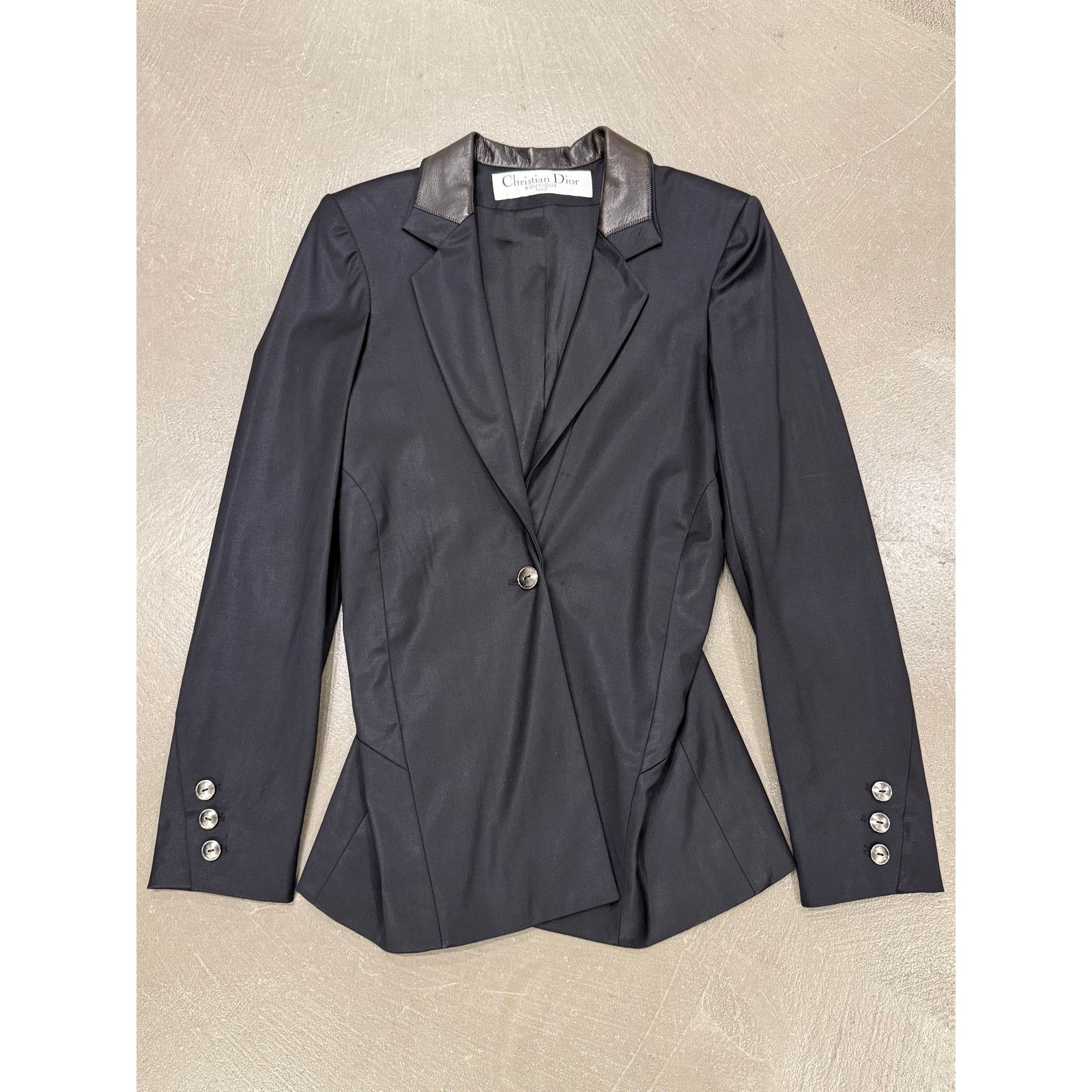 Dior 2003 Christian Dior by Galliano leather collar blazer Size M / US 6-8 / IT 42-44 - 2 Thumbnail