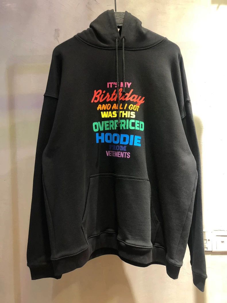 Vetements Vetements My Birthday Printed Hoodie Size US XS / EU 42 / 0 - 1 Thumbnail