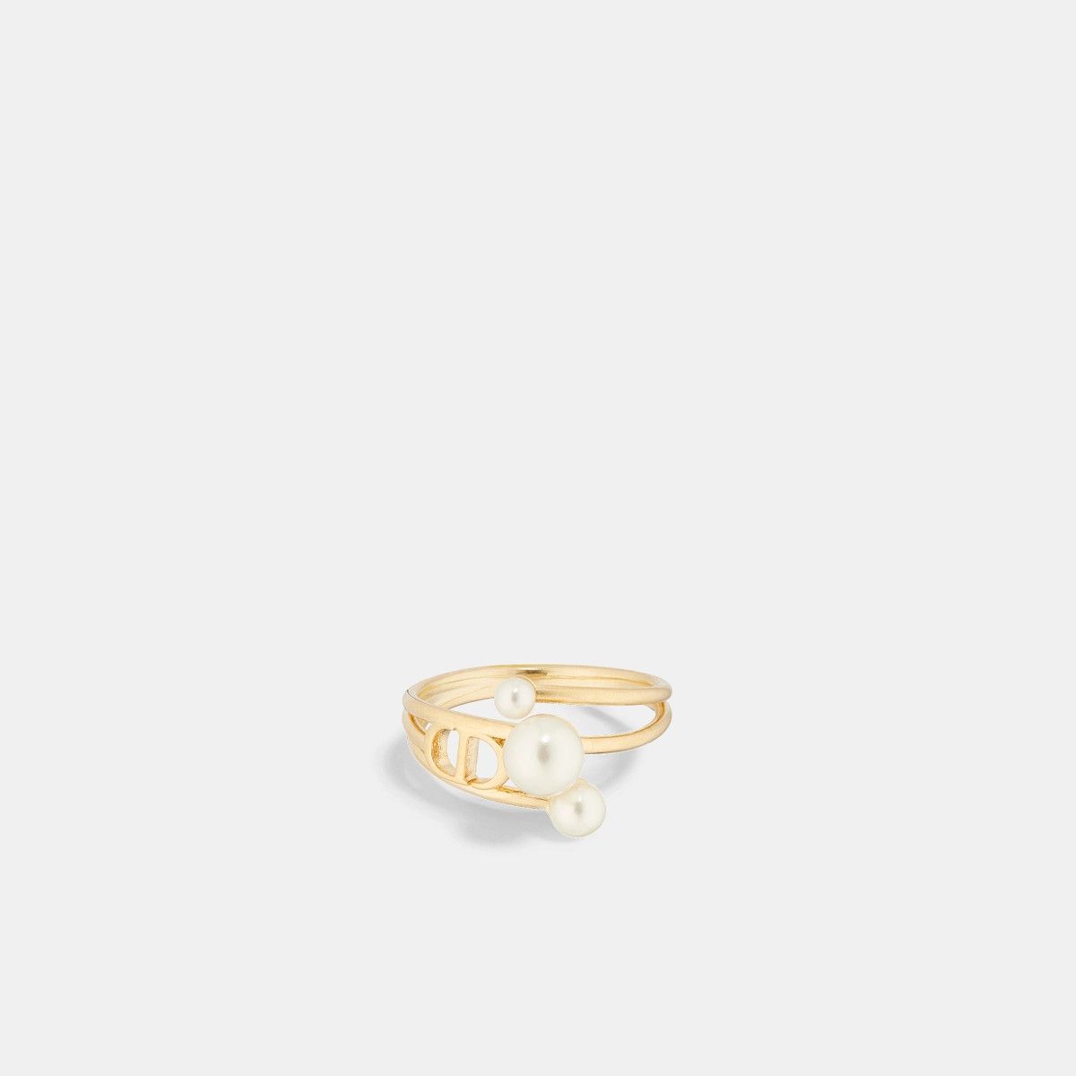 Dior o1bcso1str0126 Size:OS/Triptyque Ring in Golden/White Size ONE SIZE - 3 Thumbnail