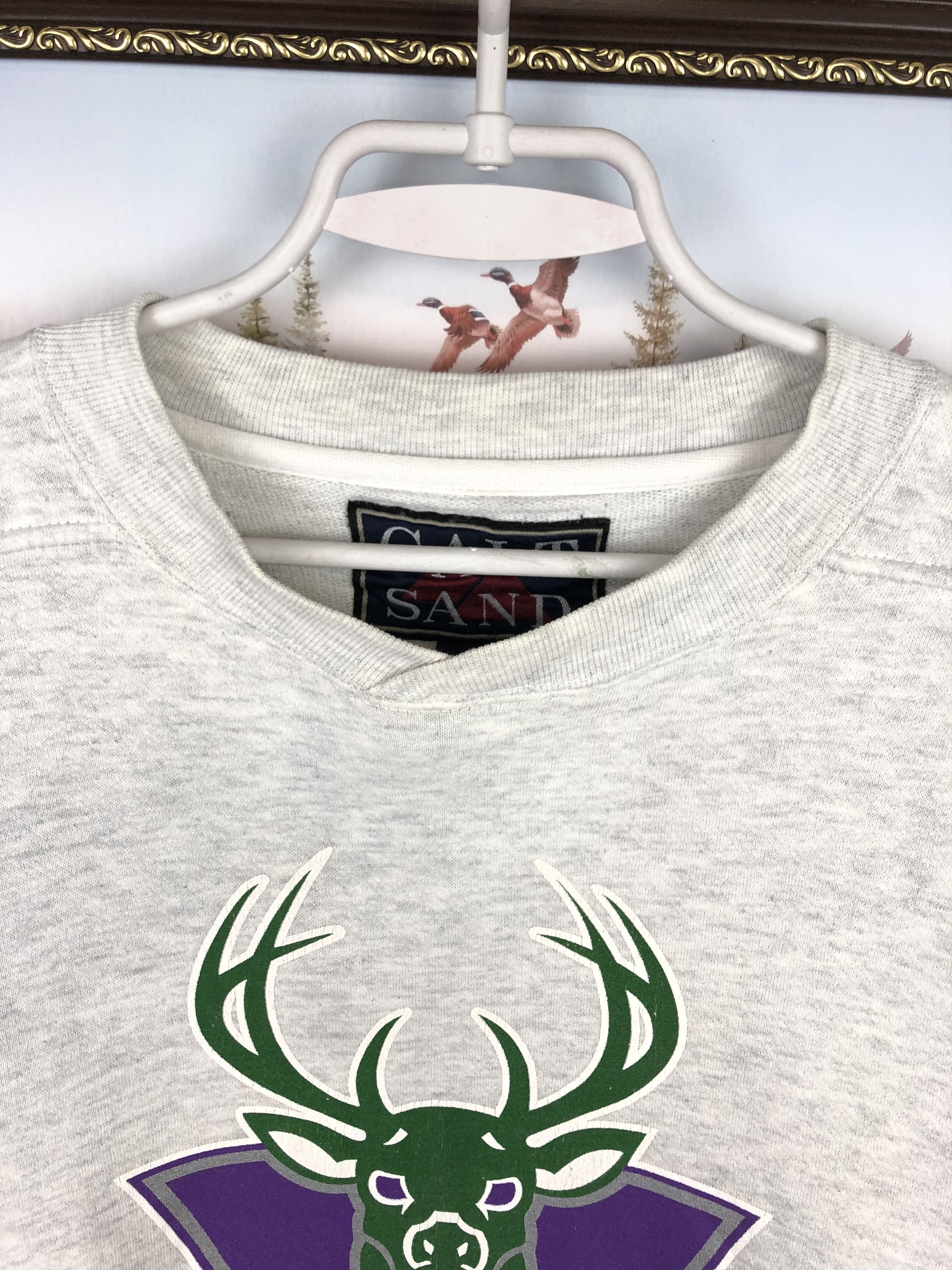 NBA × Vintage Vintage 90's Milwaukee Bucks NBA Sweatshirt Mens Crewneck Size US M / EU 48-50 / 2 - 4 Thumbnail