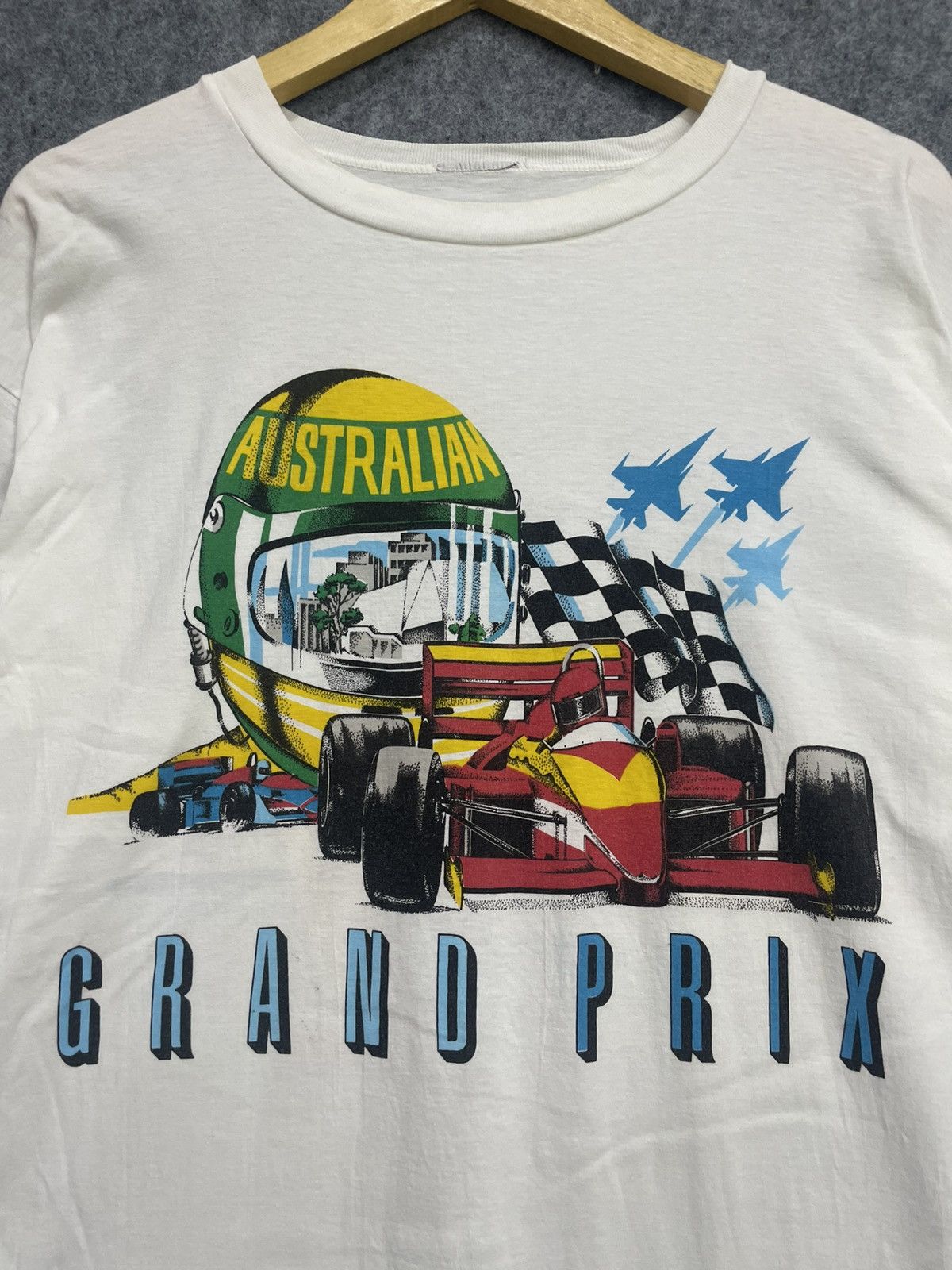 Vintage Vintage 80s Australian Grand Prix Formula 1 T-Shirt Size US L / EU 52-54 / 3 - 2 Thumbnail