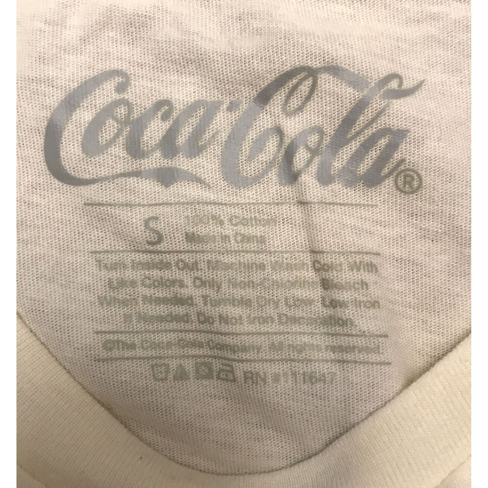 Vintage Coke coca cola graphic print top t shirt juniors SMALL ivory beige new NWT 206 Size S / US 4 / IT 40 - 3 Thumbnail