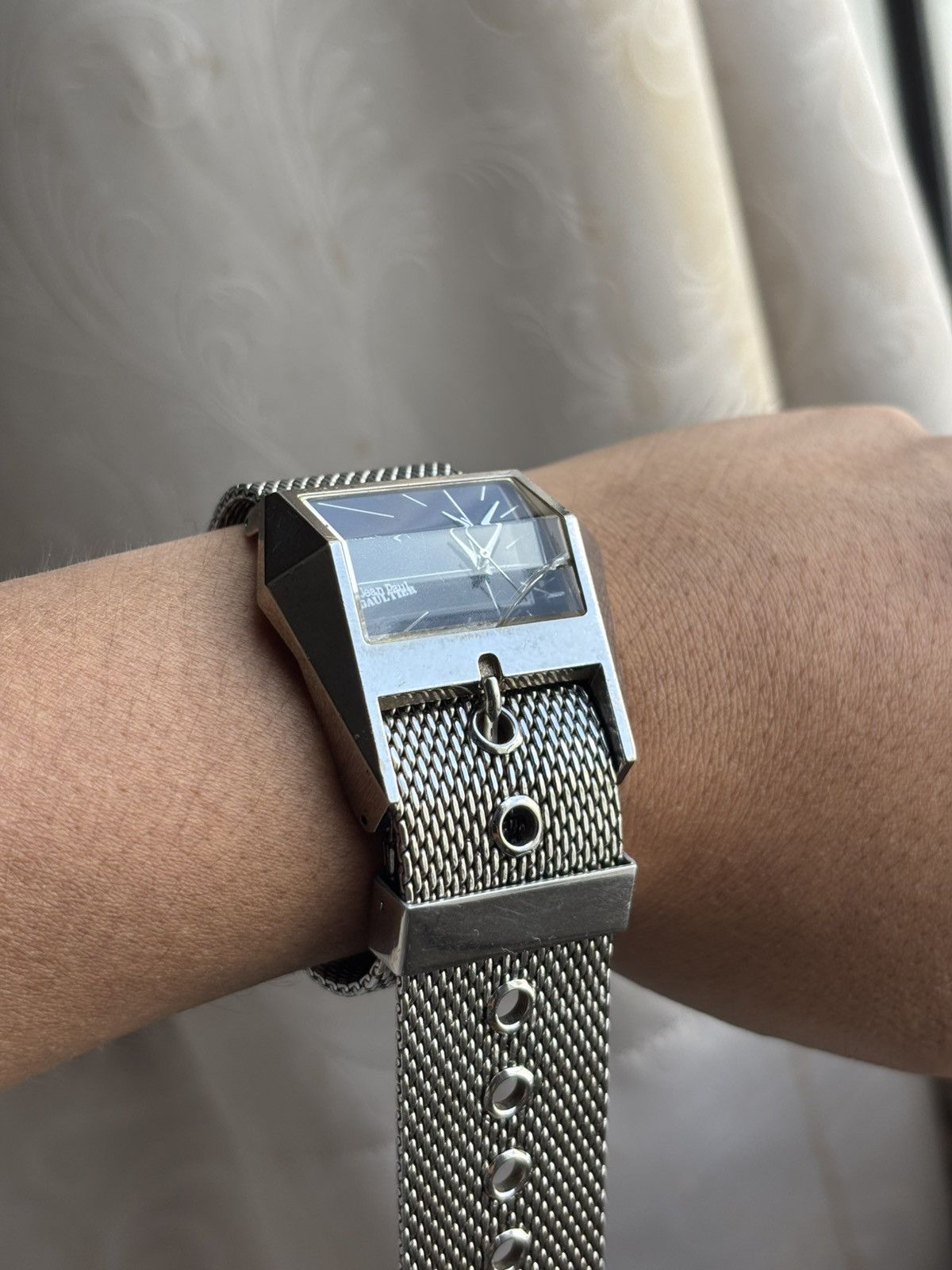 Jean Paul Gaultier 1998 Silver Sci-Fi Belt Watch Size ONE SIZE - 8 Thumbnail