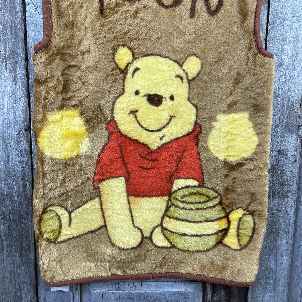 Cartoon Network × Japanese Brand × Vintage Vintage Pooh Over Print Fleece Zipper Vests Size US M / EU 48-50 / 2 - 3 Thumbnail
