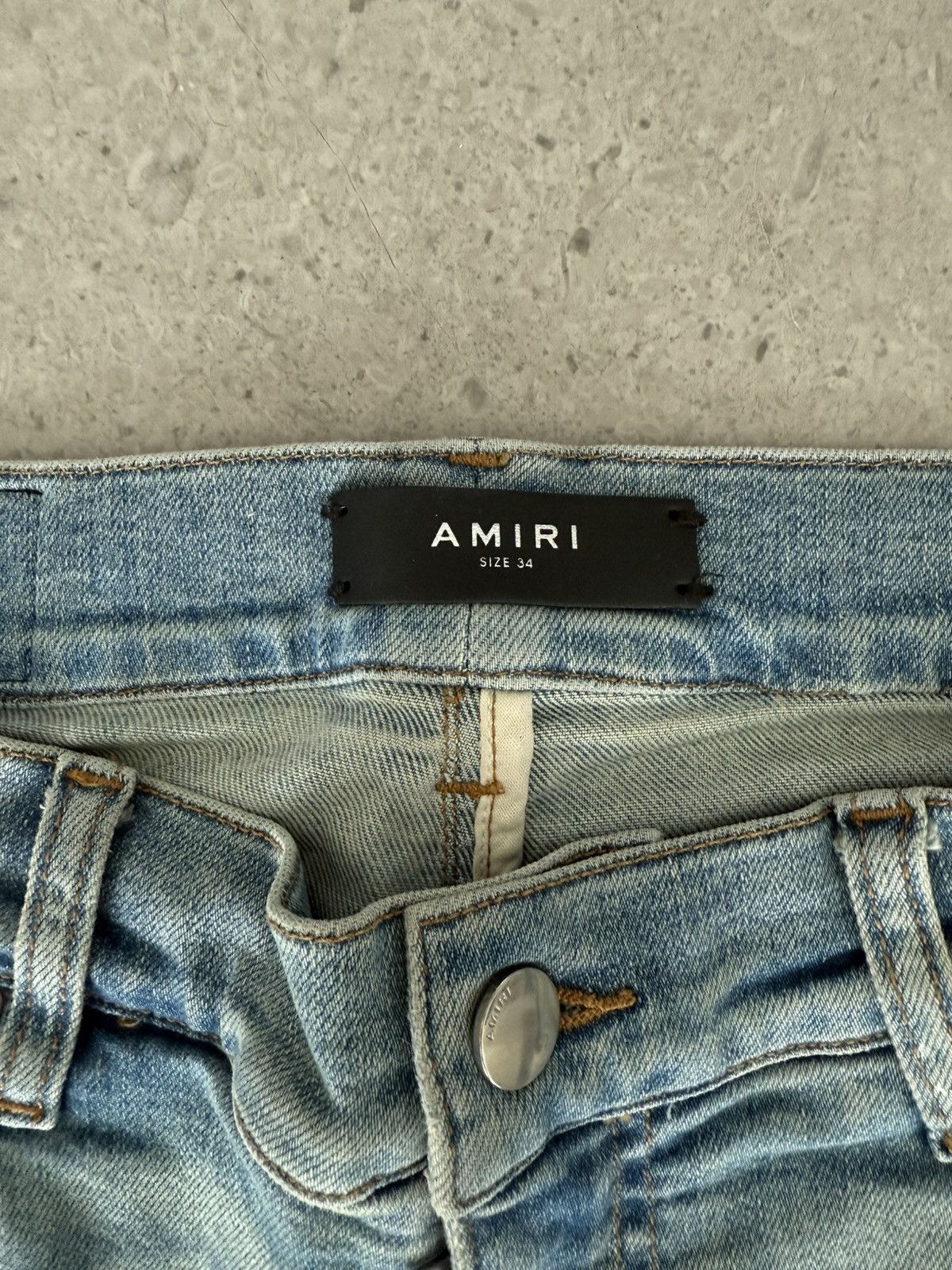 Amiri Amiri Crystal Jean Light Indigo 2017 Size US 34 / EU 50 - 2 Thumbnail