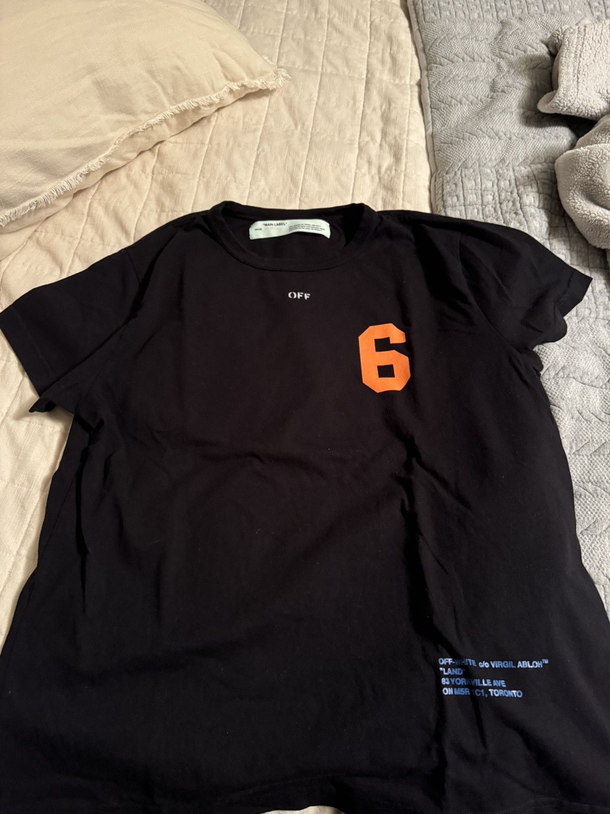 Image of Off White Off-White T Shirt in Black, Men's (Size Small)