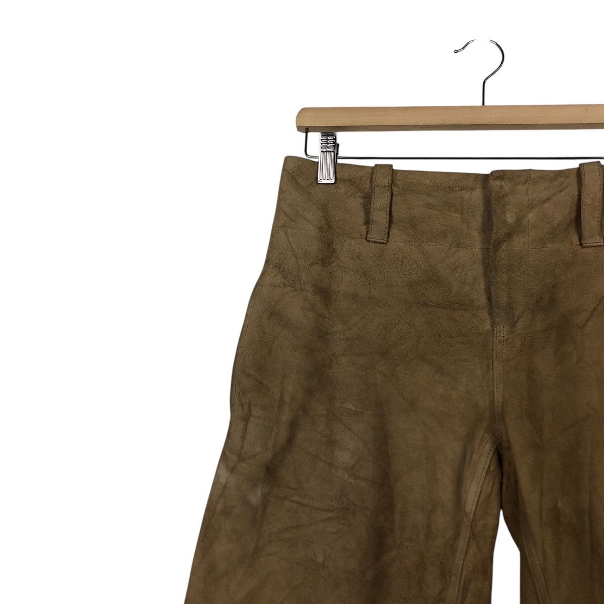 Ralph Lauren Archival Ralph Lauren Suede Leather Wide Leg Pants Size US 30 / EU 46 - 8 Thumbnail