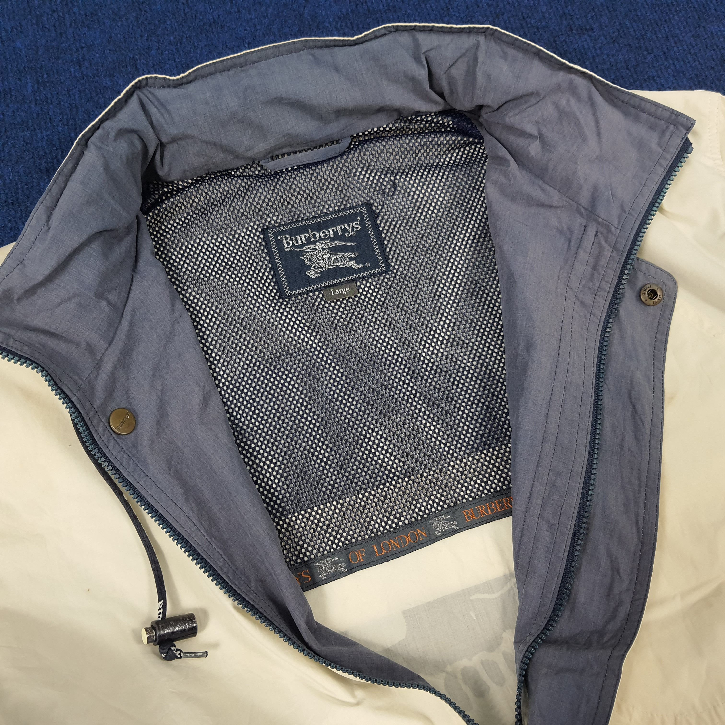 Burberry × Vintage Vintage Burberrys' Windbreaker Custom Logo Jacket Size US L / EU 52-54 / 3 - 4 Thumbnail