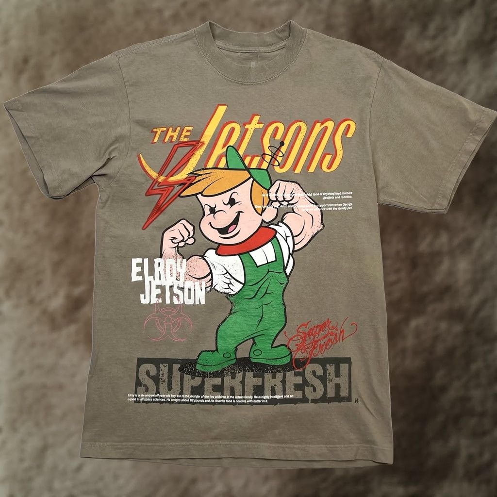 Vintage VINTAGE Superfresh Limited Edition Elroy Jetson Bodybuilder Graphic Tee M Mens Brown Crew Neck Short Sleeve Logo 90s Size US M / EU 48-50 / 2 - 1 Thumbnail