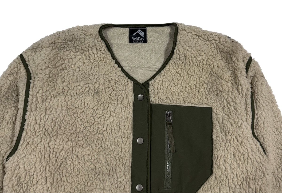 Japanese Brand Fieldcore Wool Boa Fleece Field Cardigan Remover Sleeve Size US L / EU 52-54 / 3 - 2 Thumbnail