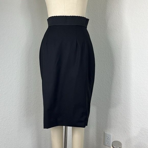 Dolce & Gabbana Dolce & Gabbana Black Leopard Print Lined Pencil Skirt Darte Size 27" / US 4 / IT 40 - 1 Thumbnail