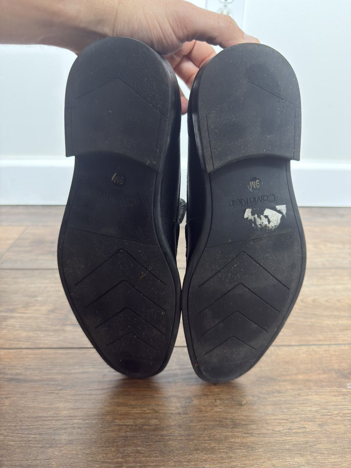 Calvin Klein London Fog Men’s Black Slip-On Dress Loafers – Size 9.5M Size US 9 / EU 42 - 7 Thumbnail