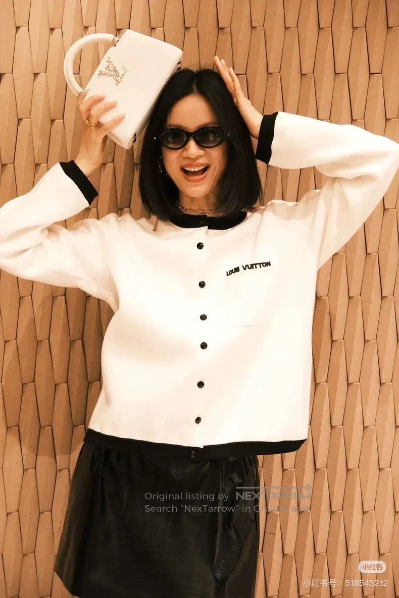 Louis Vuitton Louis Vuitton 24 black and white contrast knit jacket Size S / US 4 / IT 40 - 6 Thumbnail