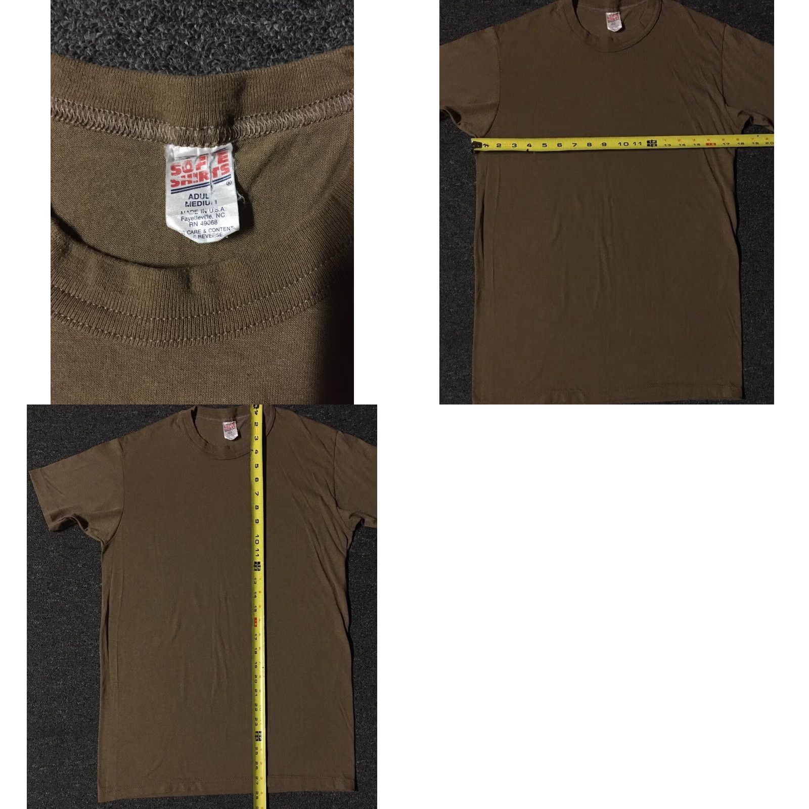 Vintage VINTAGE US Army PFU Faded Shirt M Brown Short Sleeve Crew Neck Men T-Shirt 90s 80s Grunge Rock Beach Biker California USA Single Stitch Size US M / EU 48-50 / 2 - 8 Thumbnail