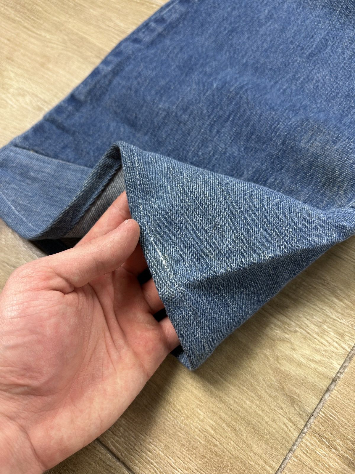 Levi's × Vintage Vintage Y2K Custom Levi’s Patchwork Flared Bootcut Jeans Size 30" / US 8 / IT 44 - 4 Thumbnail
