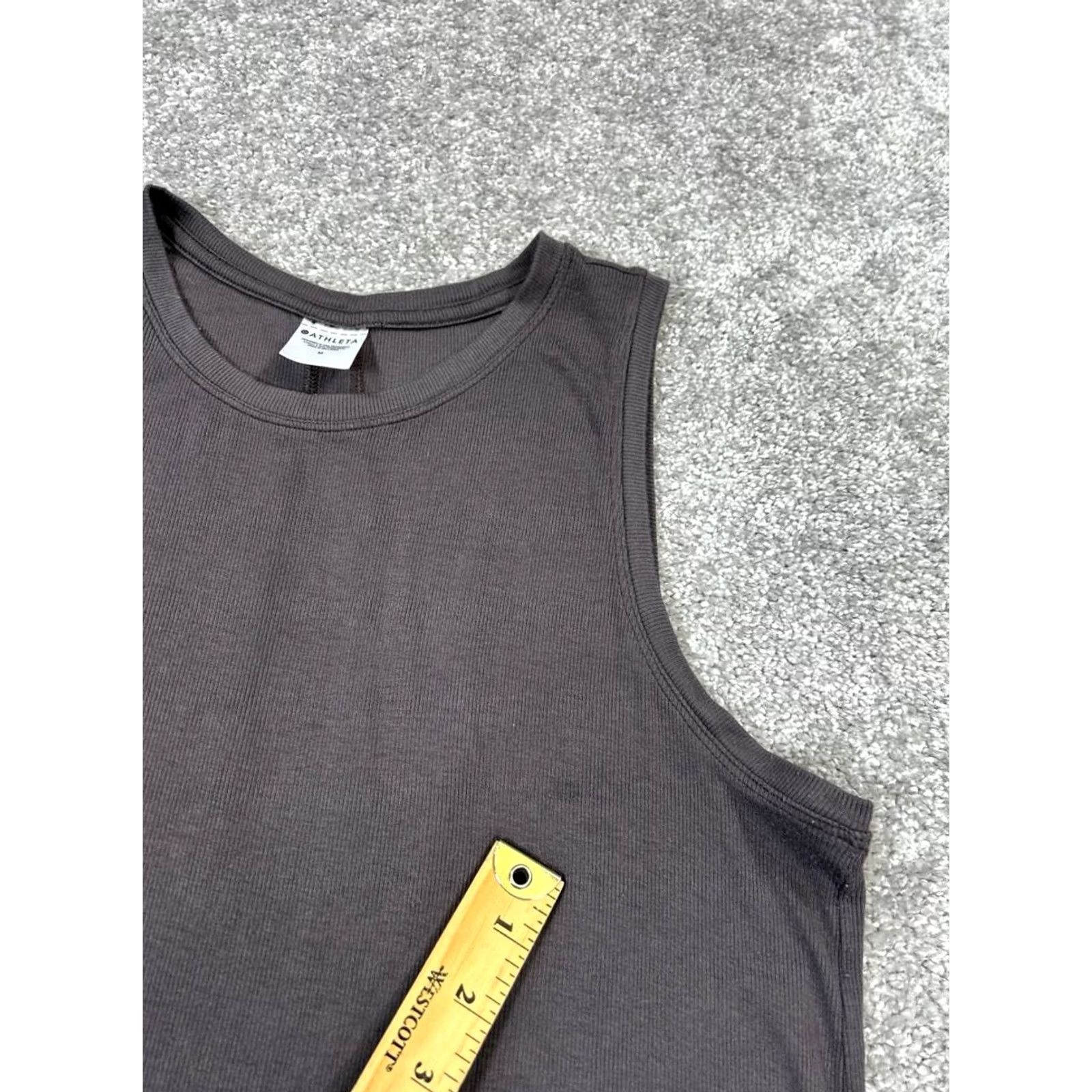 Athleta Athleta Shirt Women's Medium Gray Knit Pullover Size M / US 6-8 / IT 42-44 - 5 Thumbnail