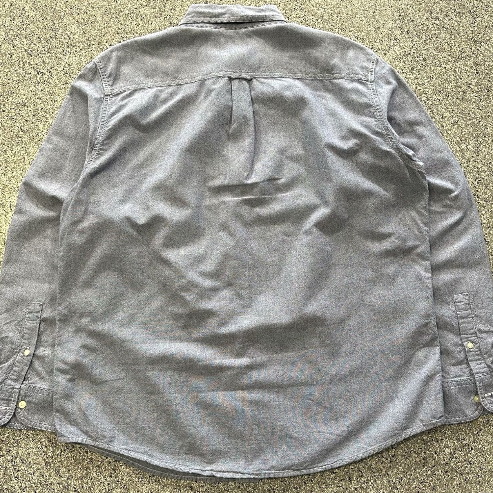 Chaps Chaps Shirt L Long Sleeve Button-Down Collared Twill Herringbone Blue Mens Size US L / EU 52-54 / 3 - 7 Thumbnail
