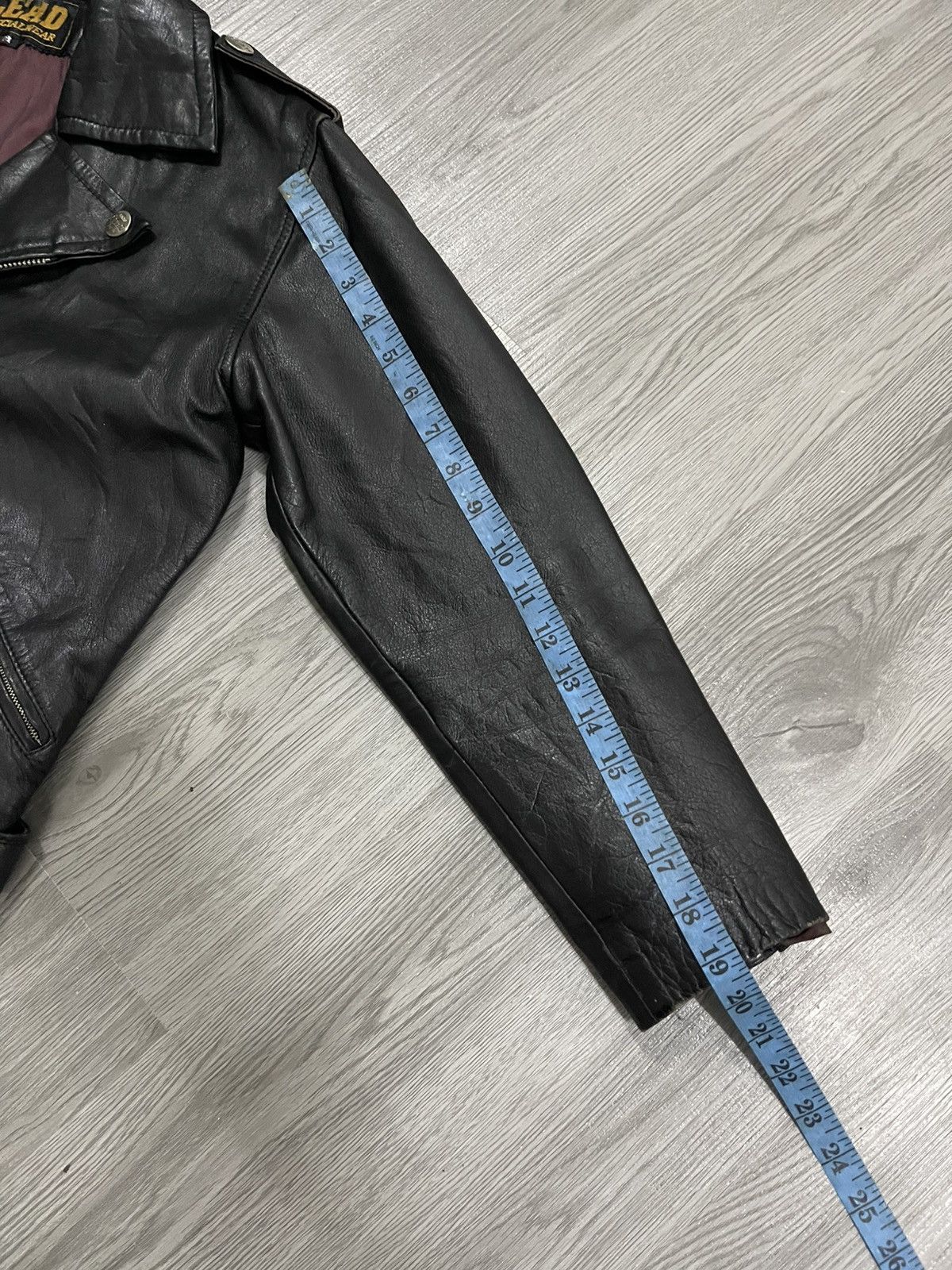 Japanese Brand × Vintage LEAD TOKYO JAPAN SPECIALWEAR DOUBLE COLLAR LEATHER JACKET Size M / US 6-8 / IT 42-44 - 16 Thumbnail