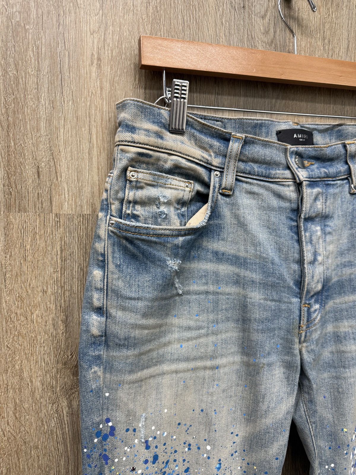 Amiri Mike Amiri Paint Crystals Jeans Size US 31 - 7 Thumbnail
