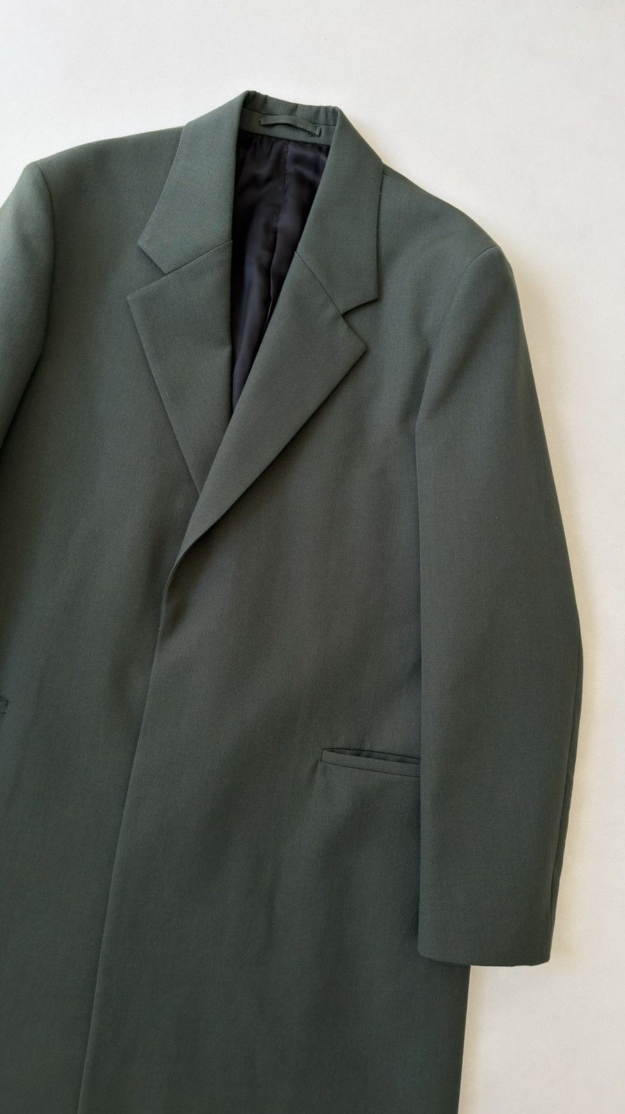 Lardini ‘Monotone’ Dark Green Wool Overcoat Size US M / EU 48-50 / 2 - 7 Thumbnail