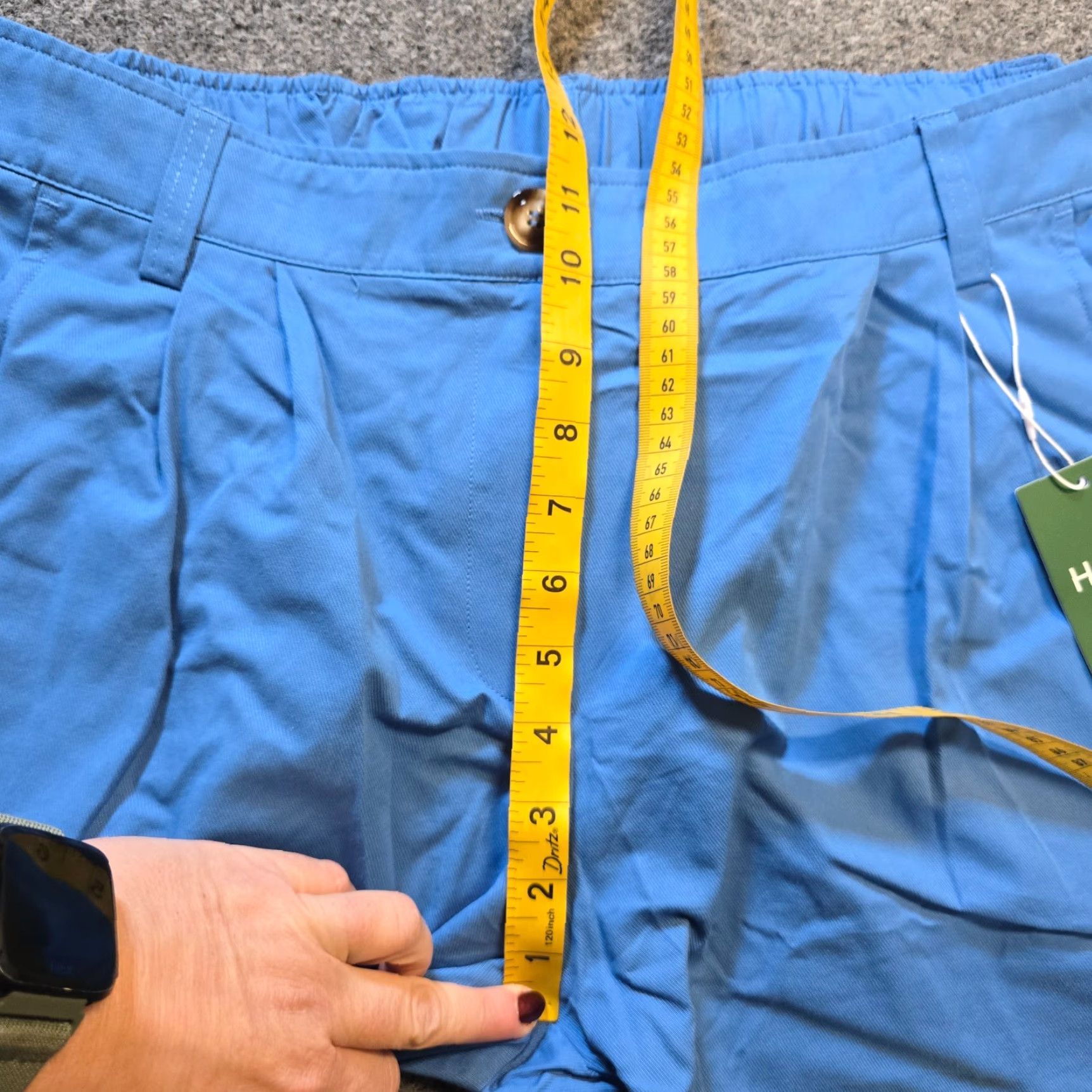 Vintage Halara Pants Womens XL Blue Mid Rise Casual Cotton Joggers Pockets Cropped Size 40" / US 18 - 7 Thumbnail