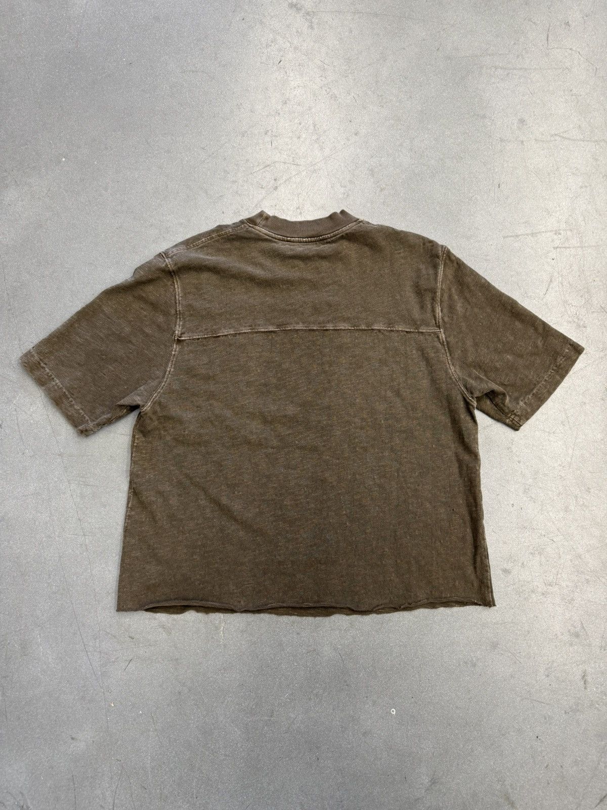Kanye West Yeezy Season 3 College Slub Knit Cropped Tee - Green Size US S / EU 44-46 / 1 - 2 Thumbnail