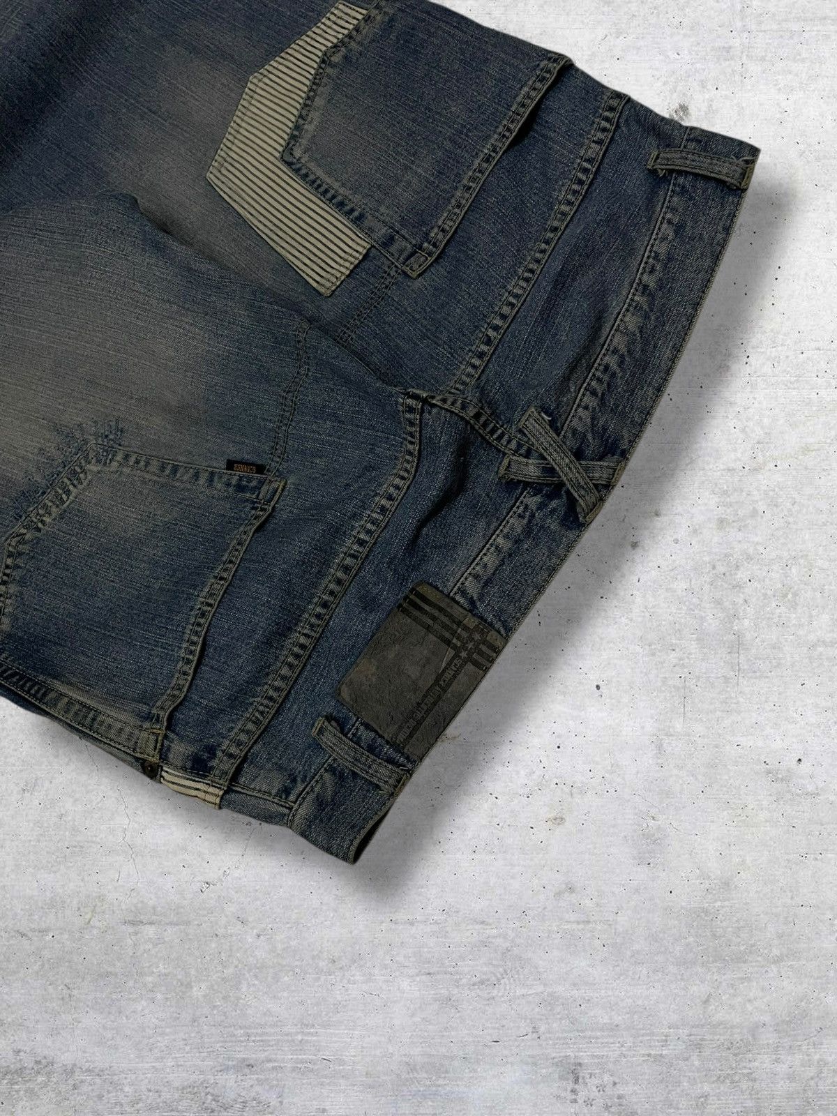 Japanese Brand VINTAGE PATCHWORK POCKET 90S JAPAN SCANNER BAGGY 90S DENIM Size US 33 - 10 Thumbnail