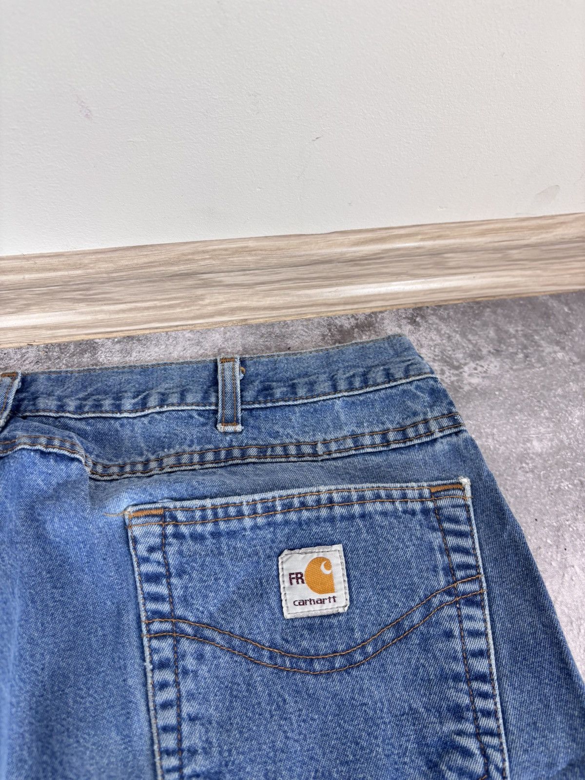 Carhartt Vintage Carhartt FR Flame Resistant Blue Baggy Denim Jeans Size US 42 / EU 58 - 6 Thumbnail
