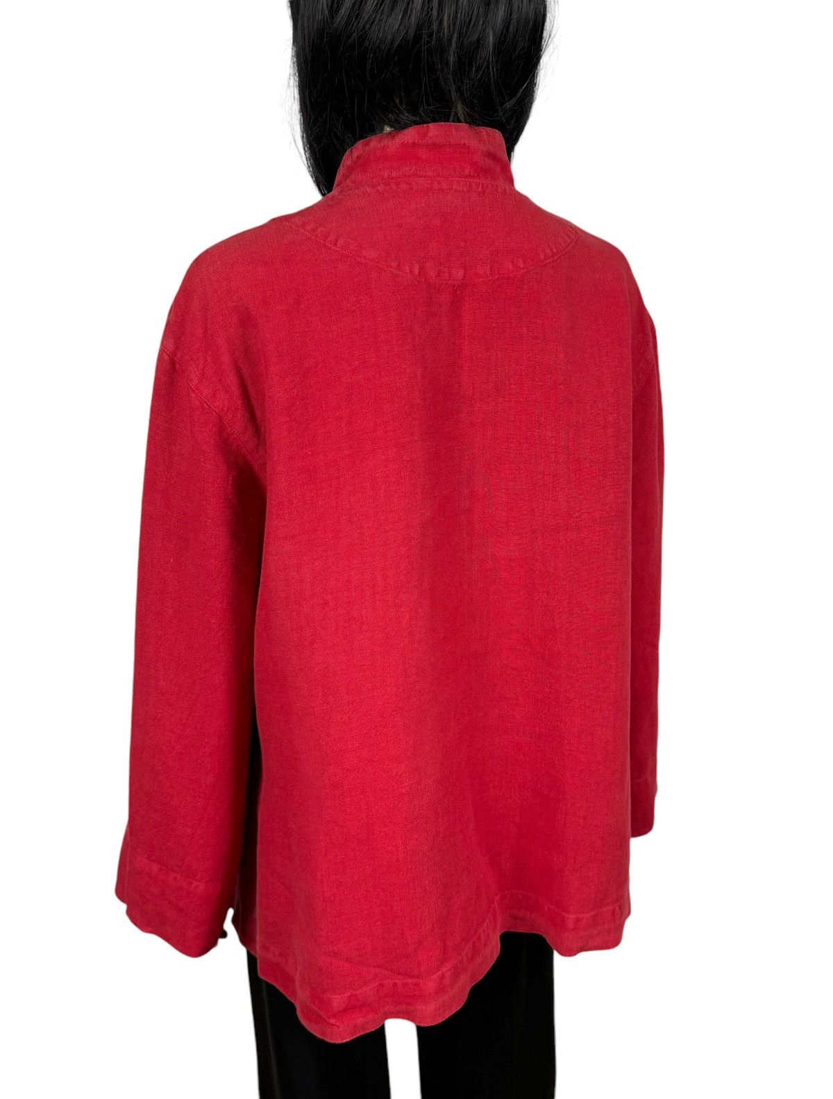 Designer OSKA Linen Red Jacket Asymmetrical Avant Garde size 2 Size M / US 6-8 / IT 42-44 - 6 Thumbnail