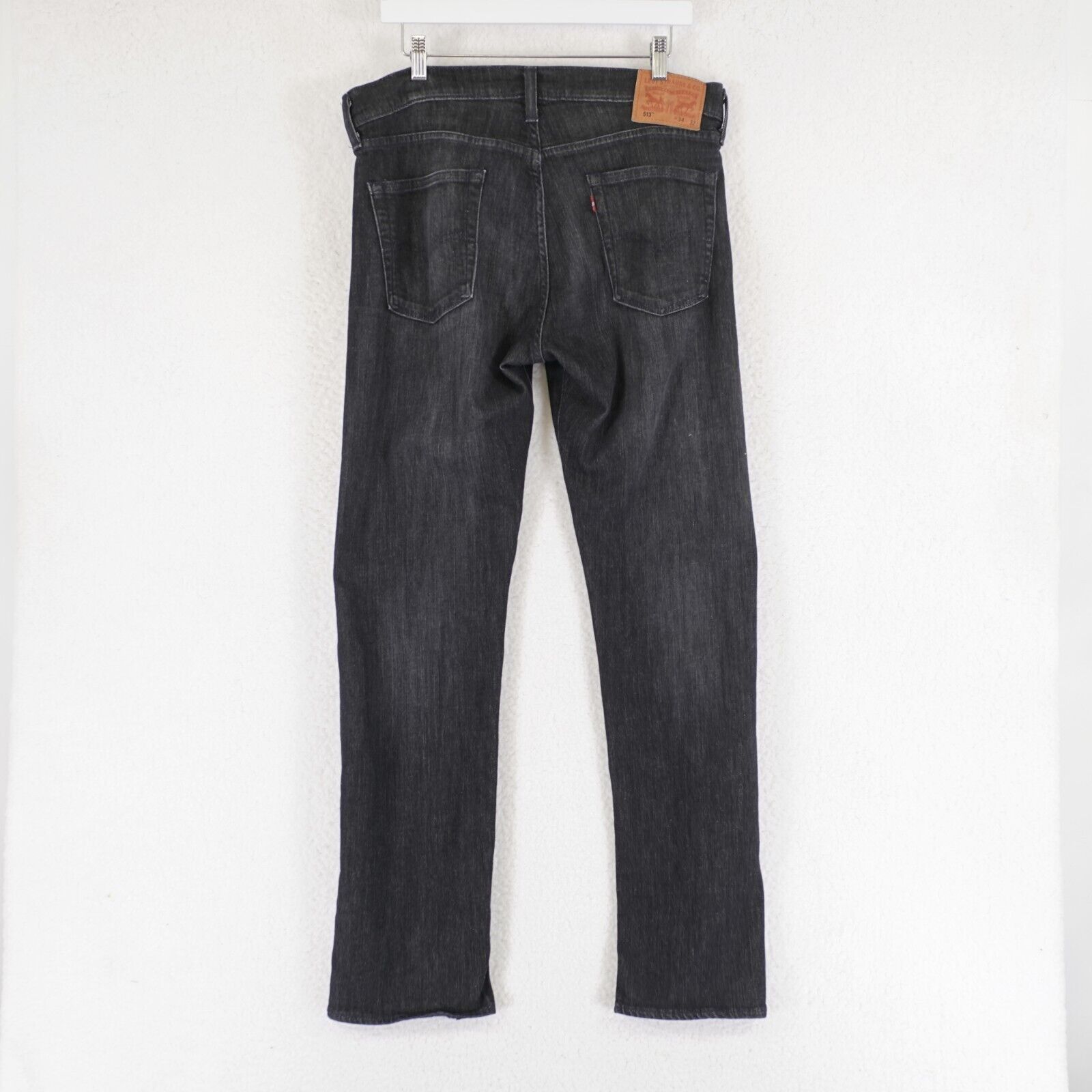 Levi's Levi's 513 Slim Fit Straight Leg Black Stone Wash Denim Jean Size US 36 / EU 52 - 4 Thumbnail