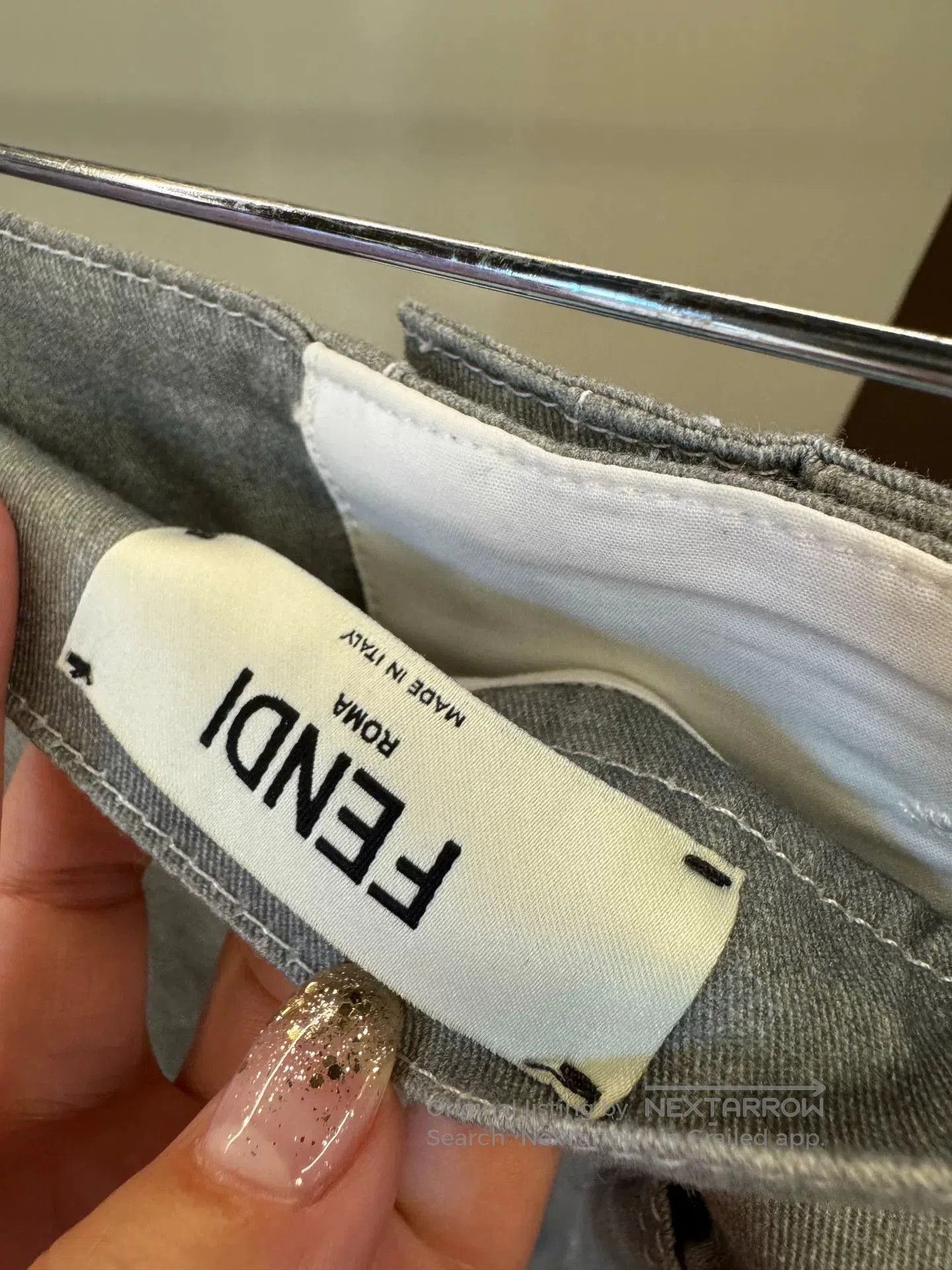 Fendi Fendi Gray Logo Denim Workwear Set. Size US 36 / EU 52 - 8 Thumbnail