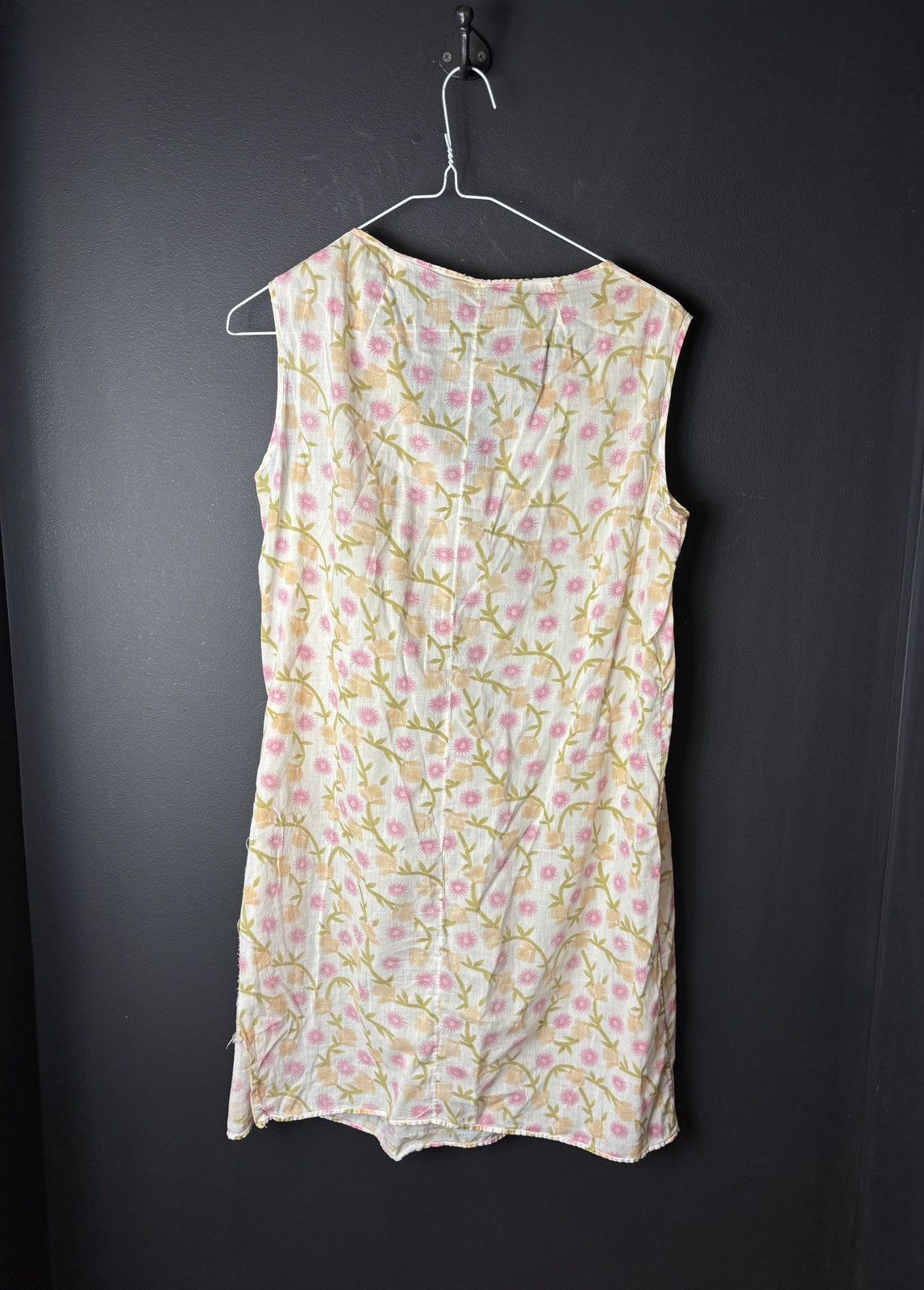 Vintage Vintage Sheer Dress Floral Pullover Frock Seethrough Slip Size M / US 6-8 / IT 42-44 - 7 Thumbnail
