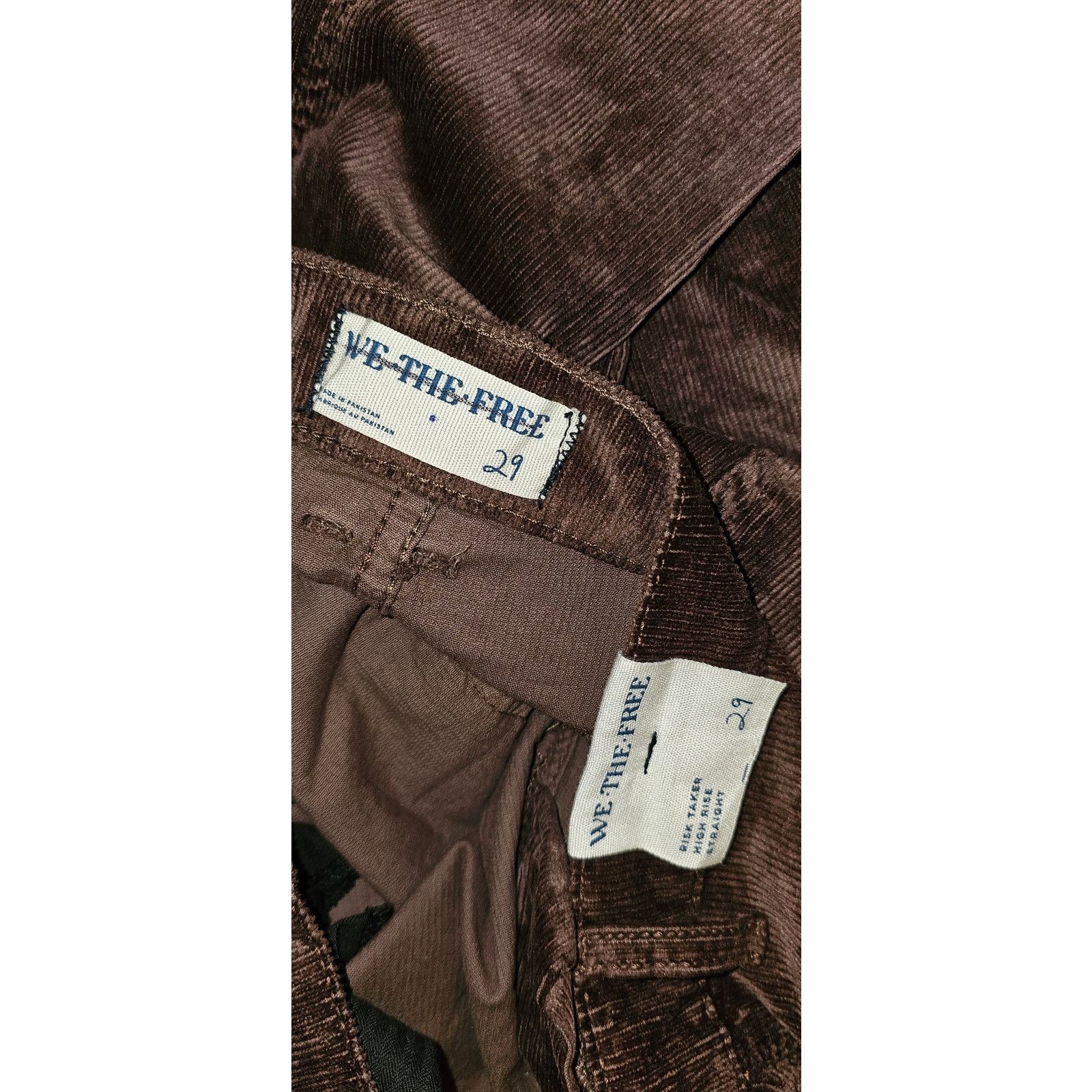 Free People New We The Free Risk Taker Cord Straight Jeans $128 Sz 29 Size 29" - 8 Thumbnail