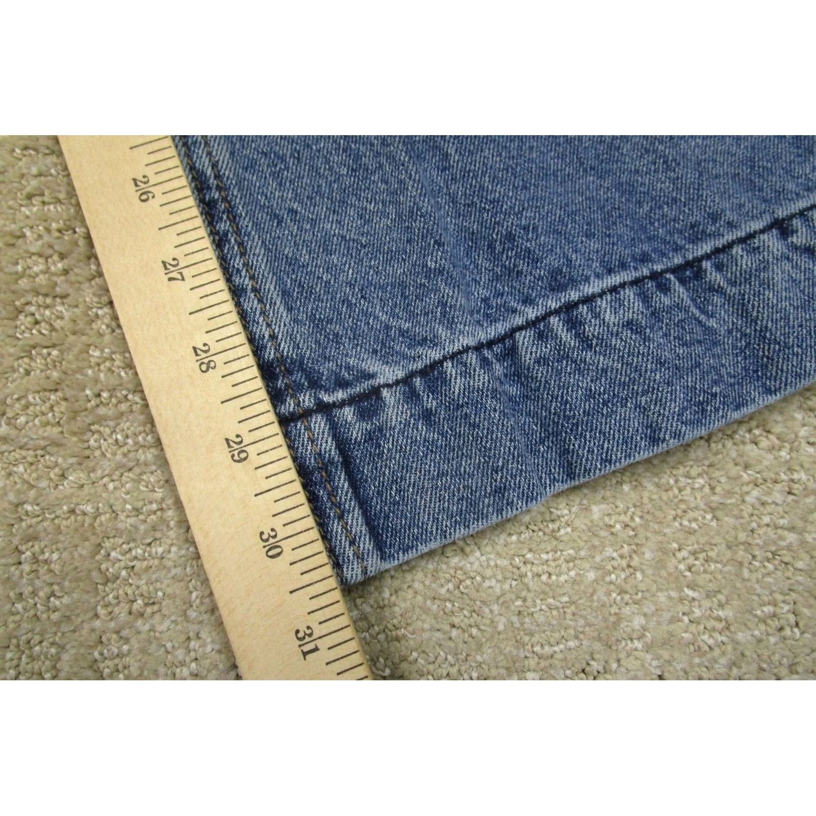 Vintage Rock & Roll Jeans Women 31 Blue High Rise Flared Western Jeans Light Wash Denim Hook Zip Pocket 5-Pocket Relaxed Logo Cowboy Hipster Southwestern Size 24" / US 00 / IT 34 - 6 Thumbnail