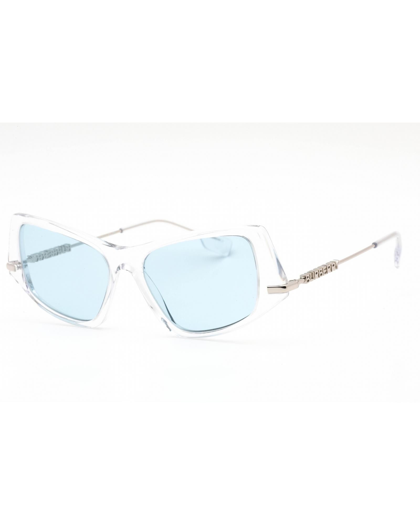 image of Burberry 0Be4408 Sunglasses Transparent / Light Azure, Women's