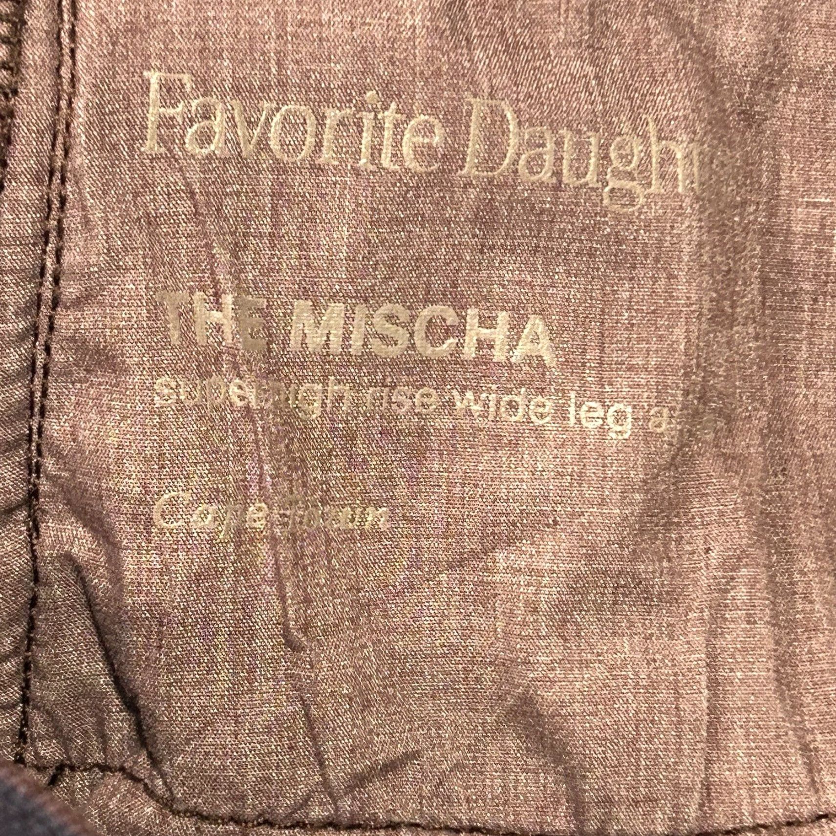 Vintage VINTAGE Favorite Daughter Mischa Super High Rise Wide Leg Cape Town Jeans Womens 28 Burgundy 29 Inseam 12.5 Rise 11 Leg Opening City Urban Fashion Size ONE SIZE - 7 Thumbnail