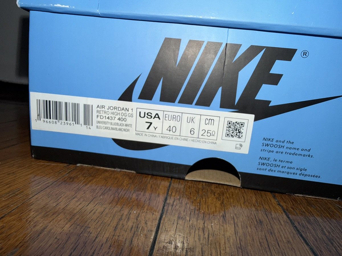 Jordan Brand AJ1 UNC TOE 7y Size US 7 / EU 40 - 9 Thumbnail