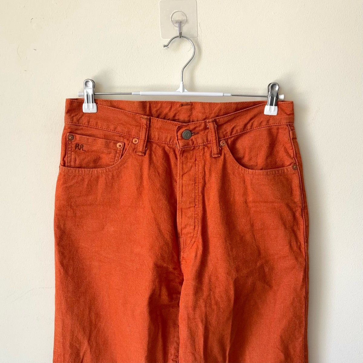 RRL Ralph Lauren Orange Pants High Boy Fit Tangerine Jean Japanese Denim Size US 30 / EU 46 - 2 Thumbnail