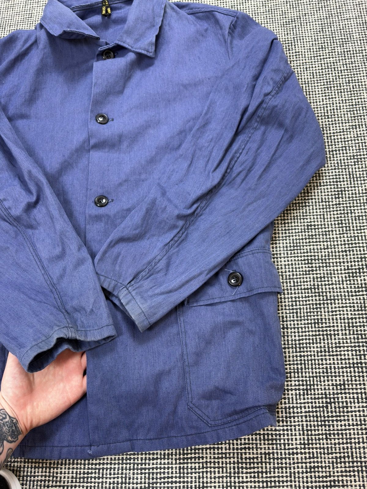 Vintage 60s Polish chore coat utility worker jacket vintage faded Size US M / EU 48-50 / 2 - 5 Thumbnail