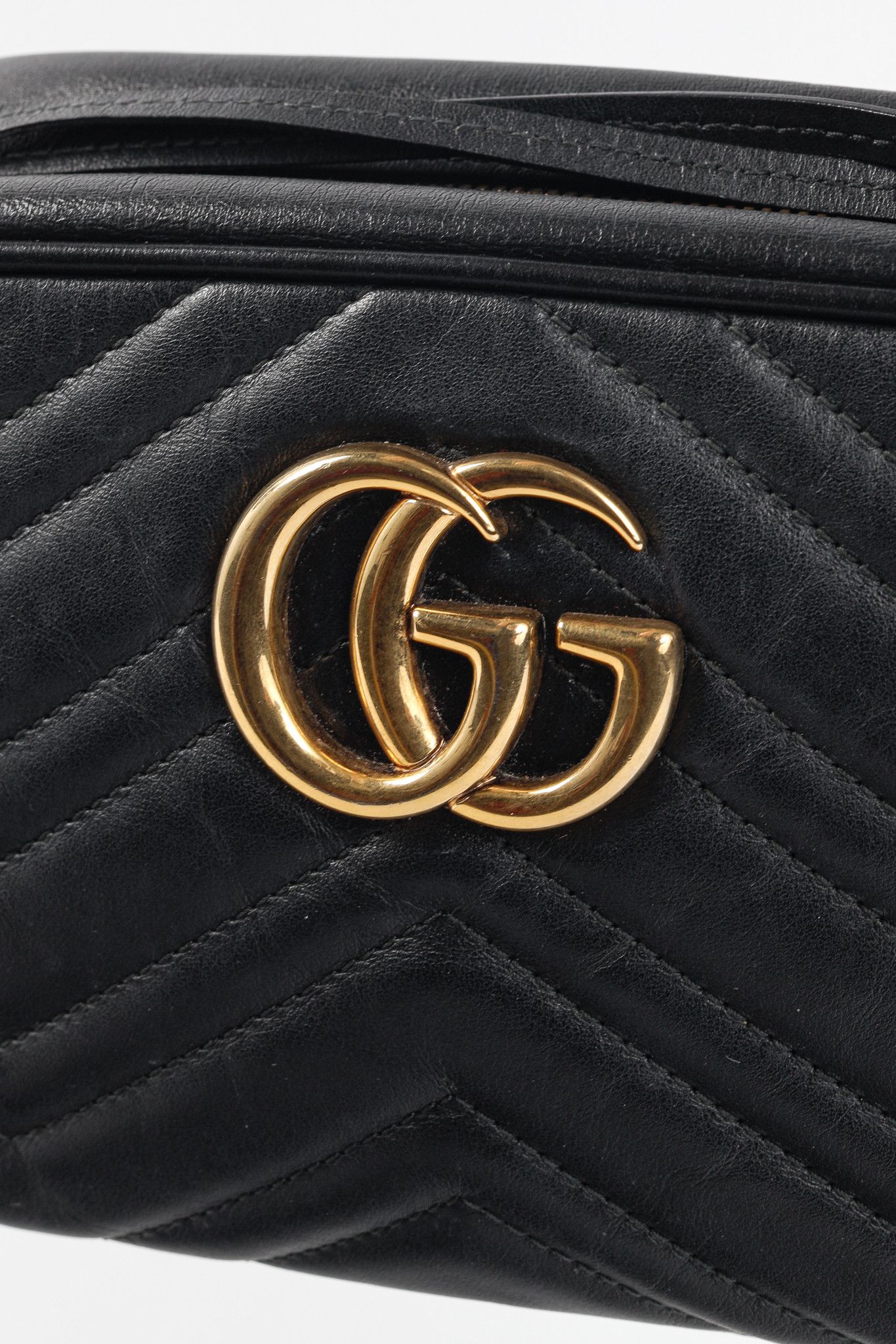 Gucci Gucci GG Marmont Black Matelassé Leather Small Camera Bag Size ONE SIZE - 8 Thumbnail